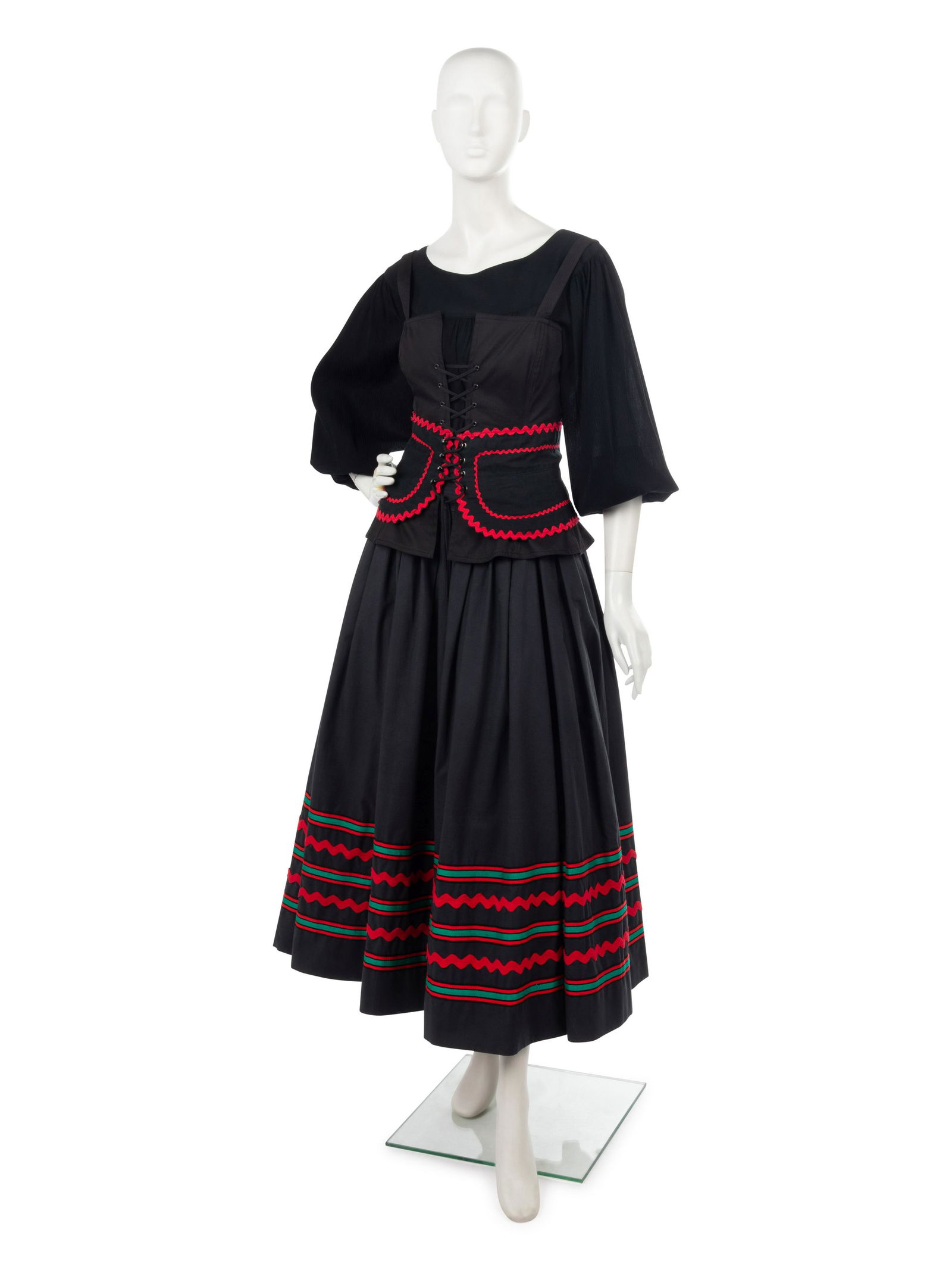 Four Piece Saint Laurent Rive Gauche Peasant Ensemble, (1 of 6)