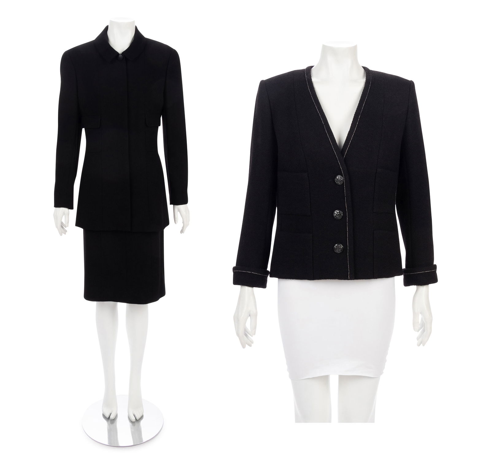 Three Chanel Pieces: One Two-Piece Skirt Suit, One (1 of 7)