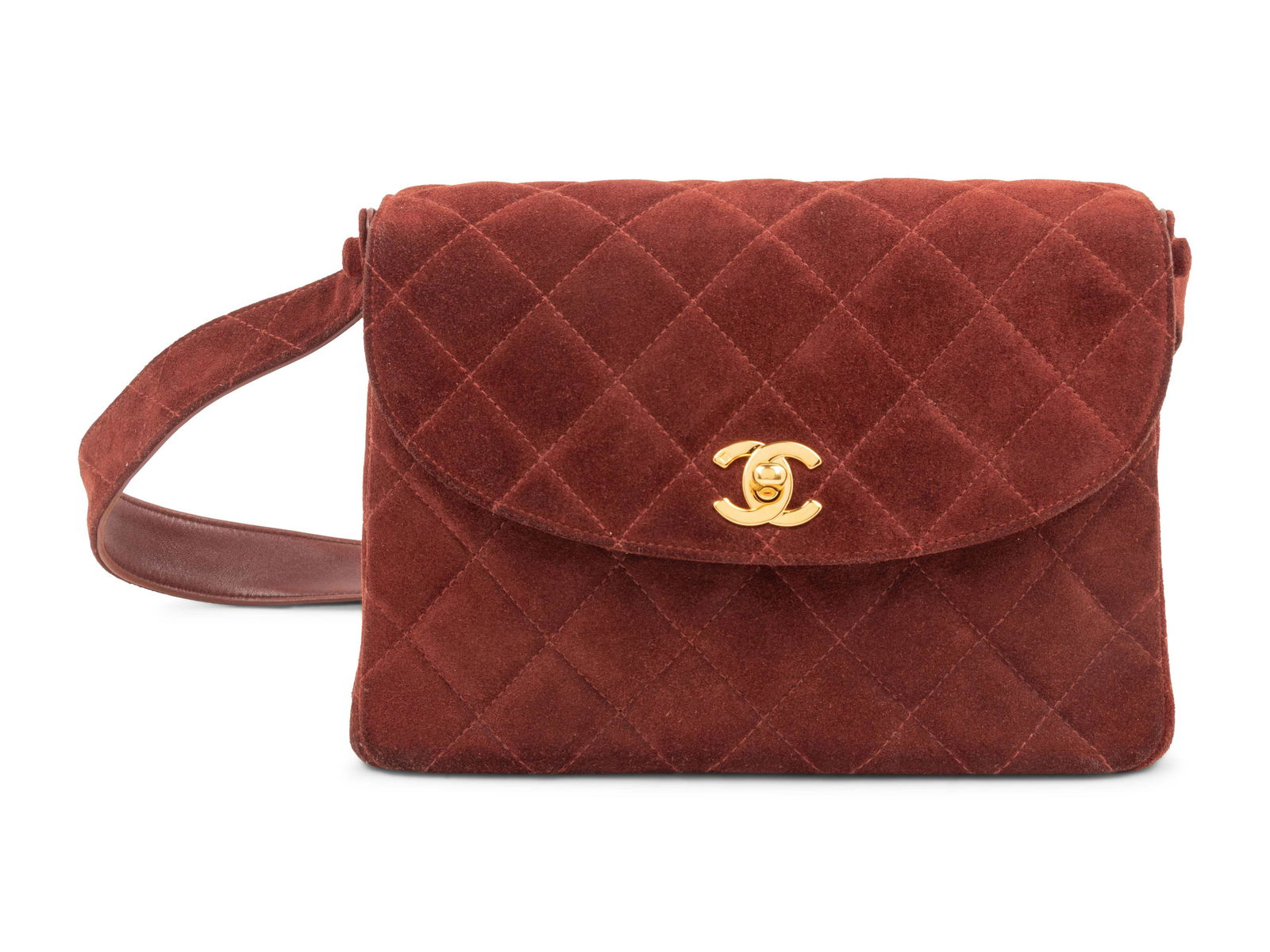 Chanel Quilted Suede Flap Bag, 1996-97 (1 of 5)