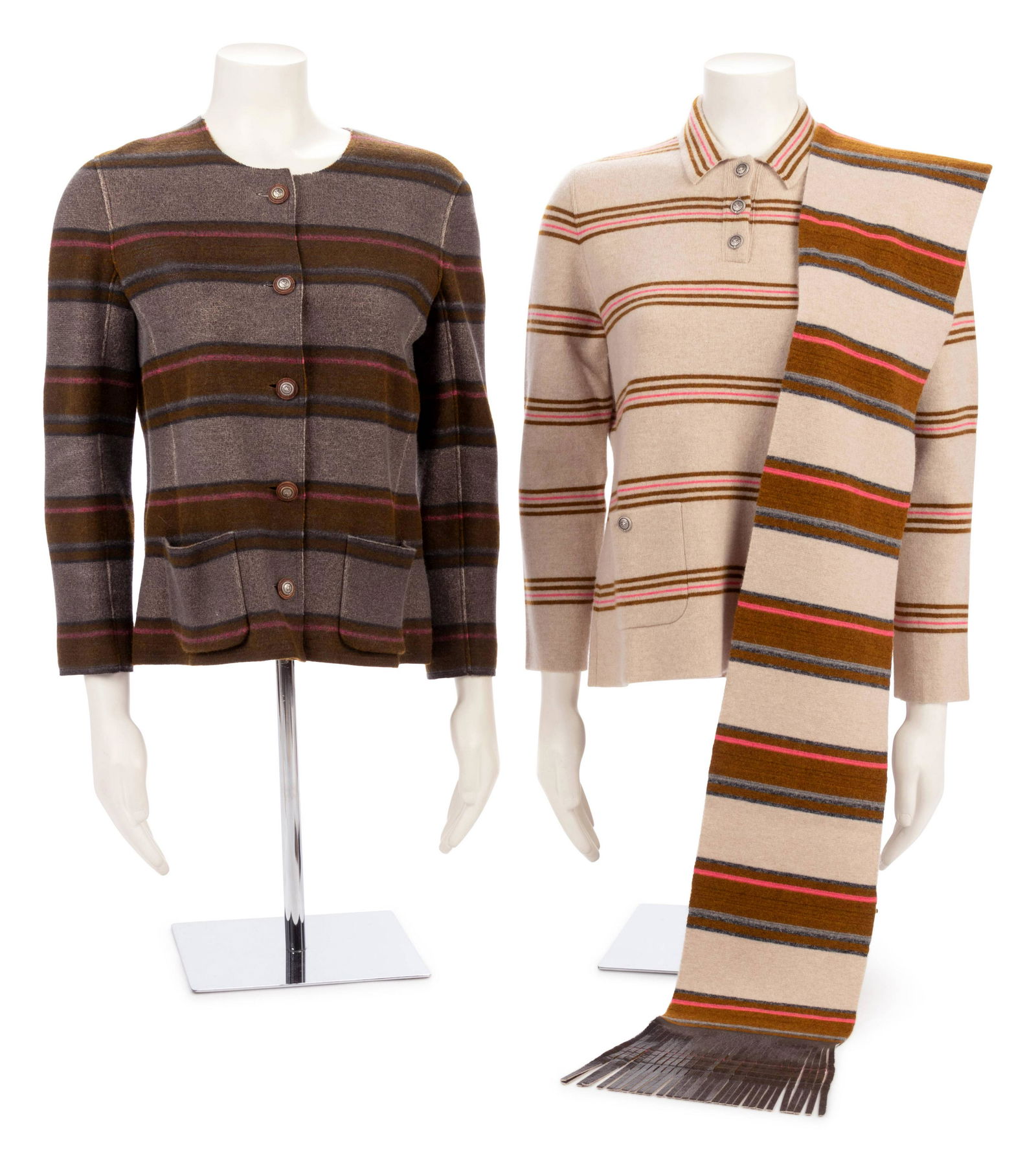 Three Chanel Cashmere Pieces: One Jacket, One Pullover, (1 of 4)