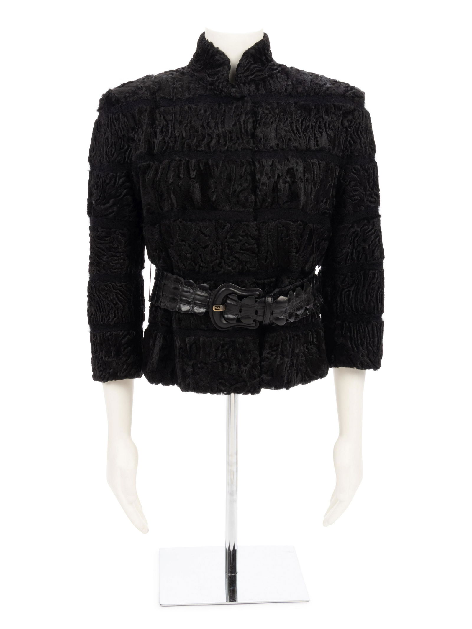 Fendi Mohair Jacket with Alligator Belt (1 of 4)