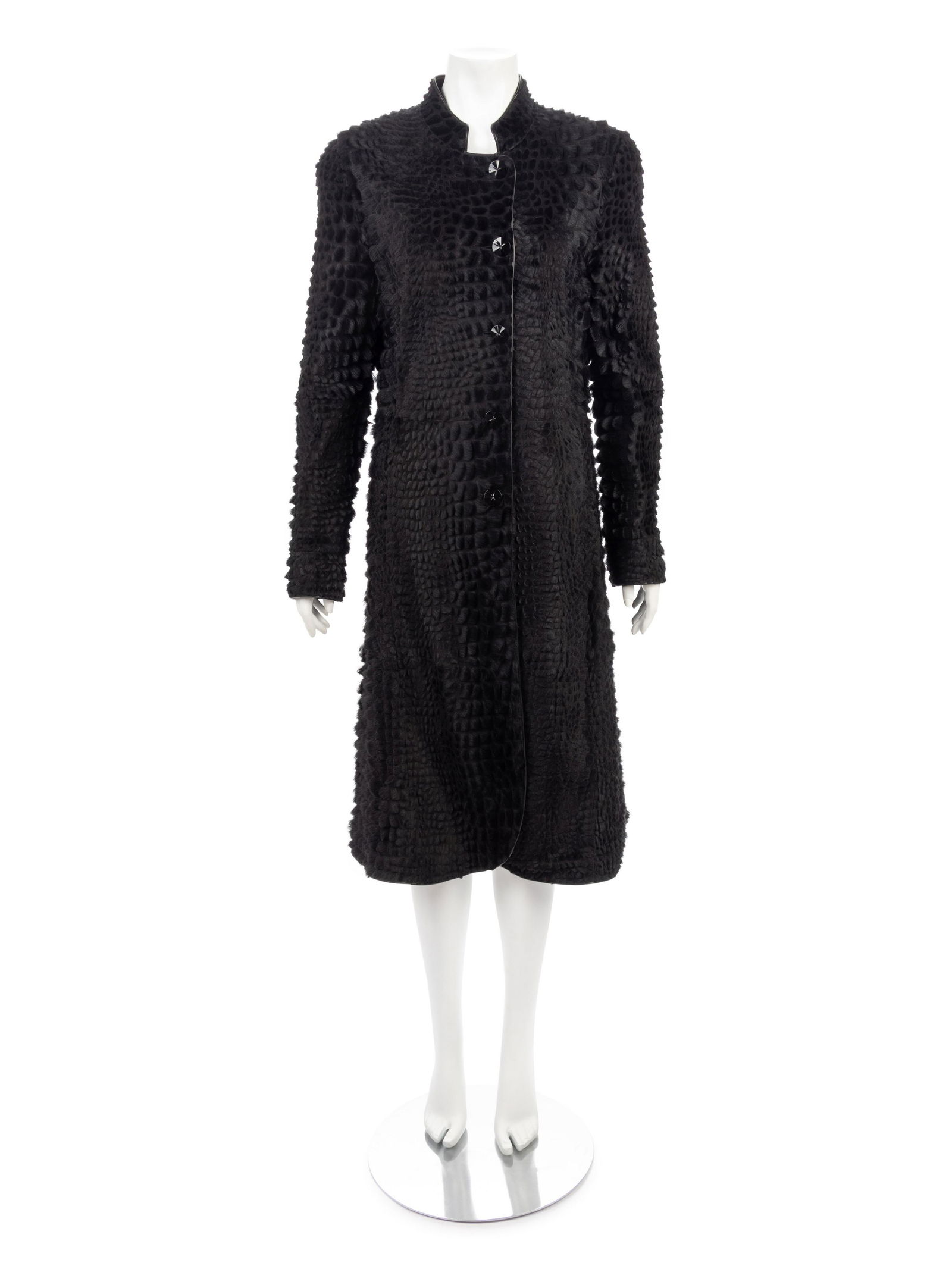 Giorgio Armani Trimmed Fur and Leather Coat (1 of 5)