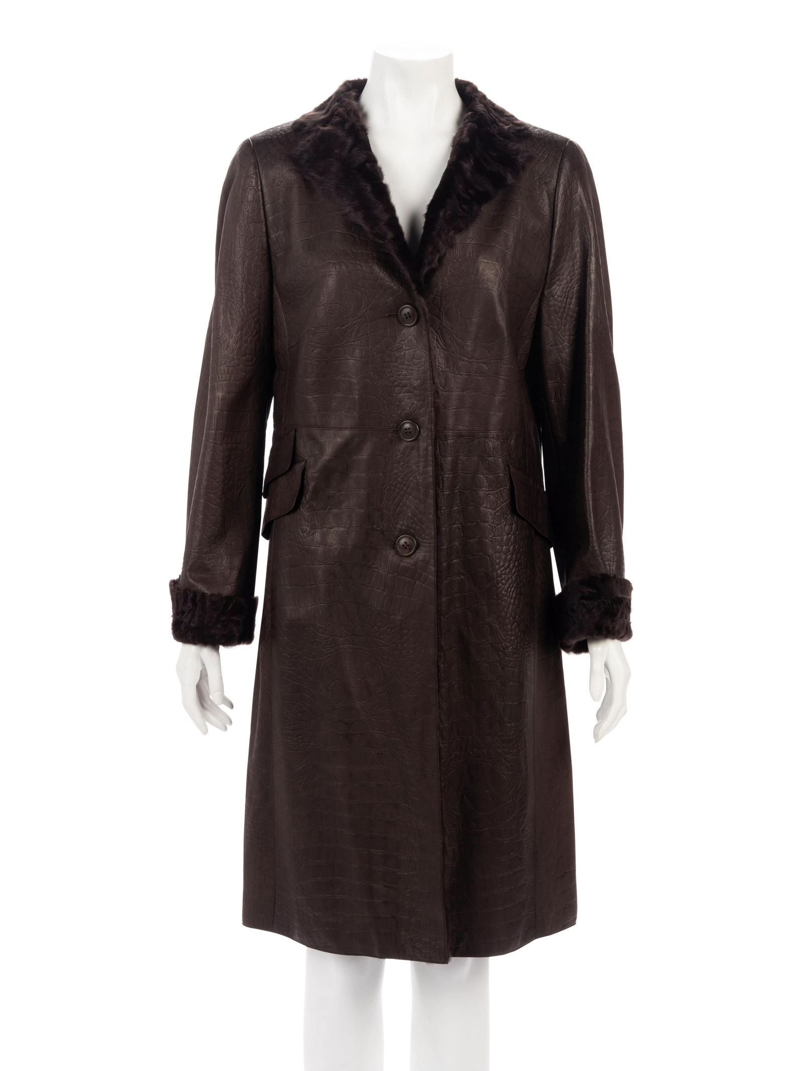 Akris Lambskin Leather Jacket Trimmed with Goat Fur (1 of 5)