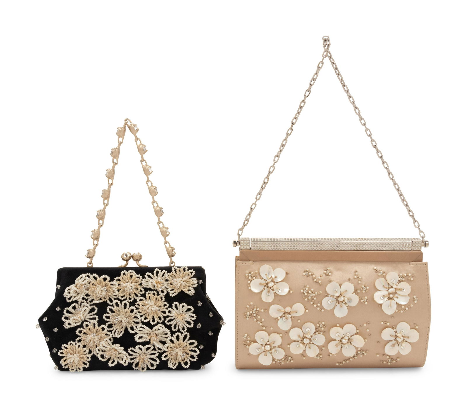 Two Valentino Embellished Satin Frame Purses (1 of 5)