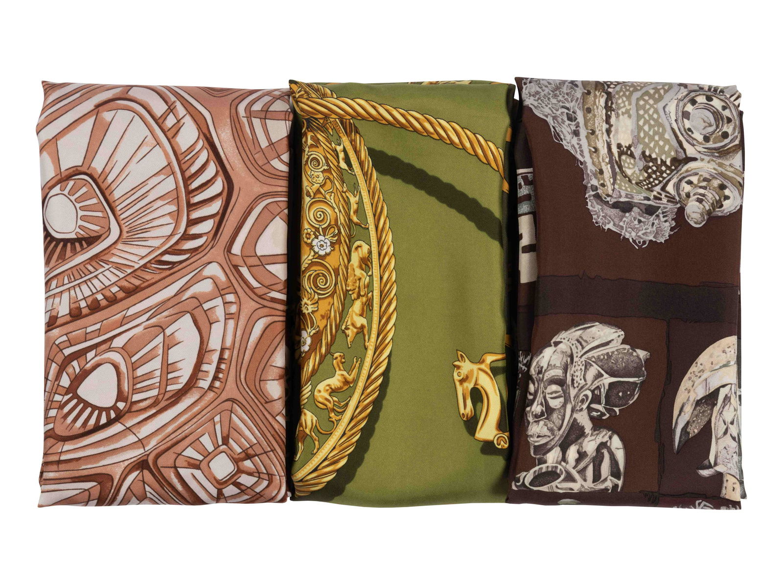 Three Hermes 90cm Silk Scarves (1 of 7)