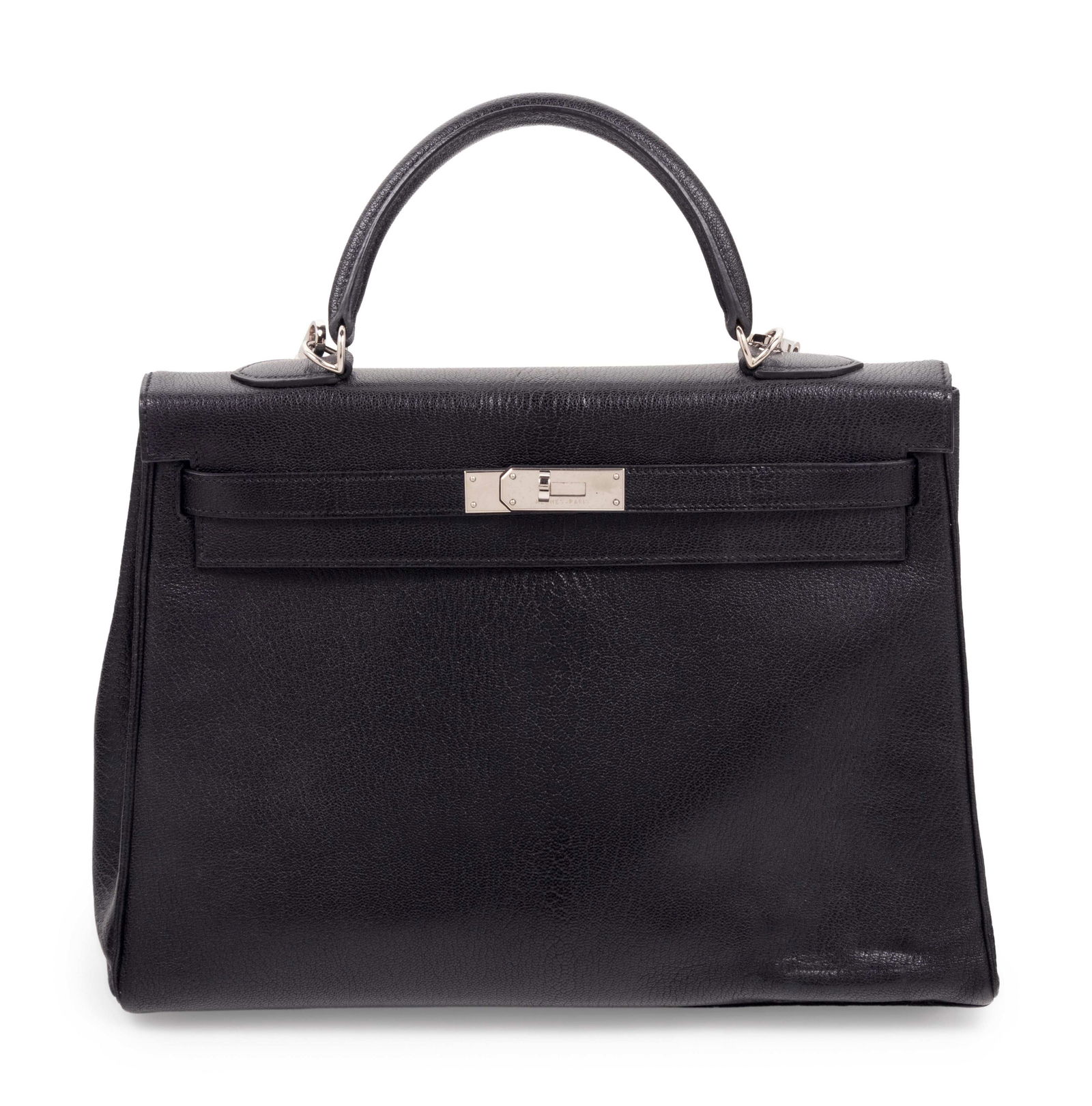 Hermes Black Leather 35cm Kelly Bag, 2001 (1 of 7)