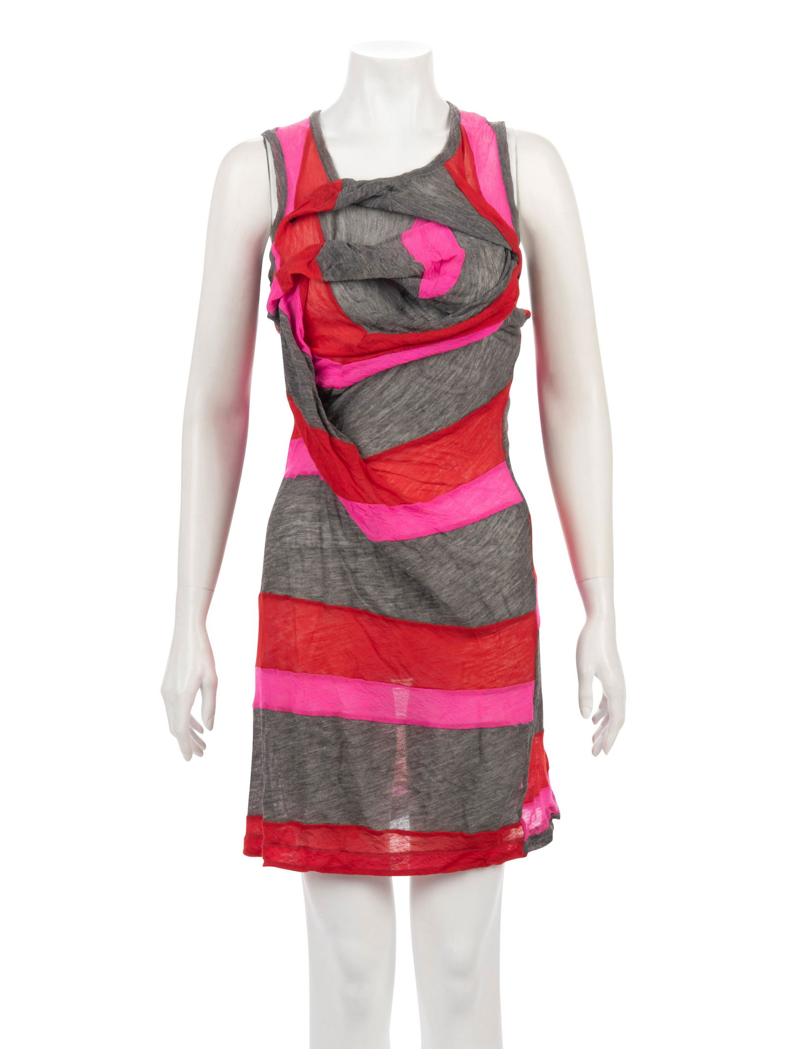 Comme Des Garcons Ruched Stripe Dress, (1 of 5)