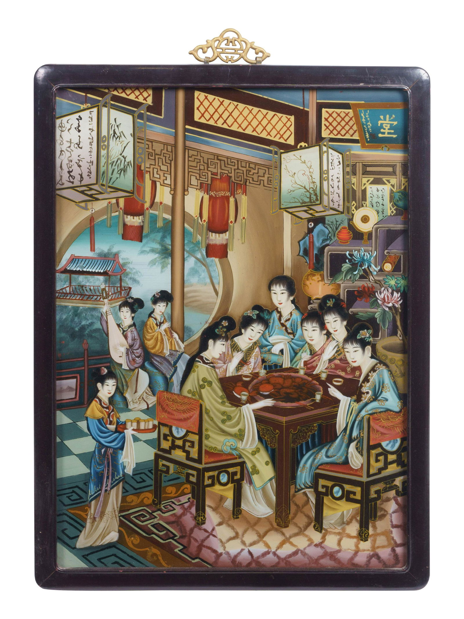 Two Reverse Paintings on Glass (1 of 6)