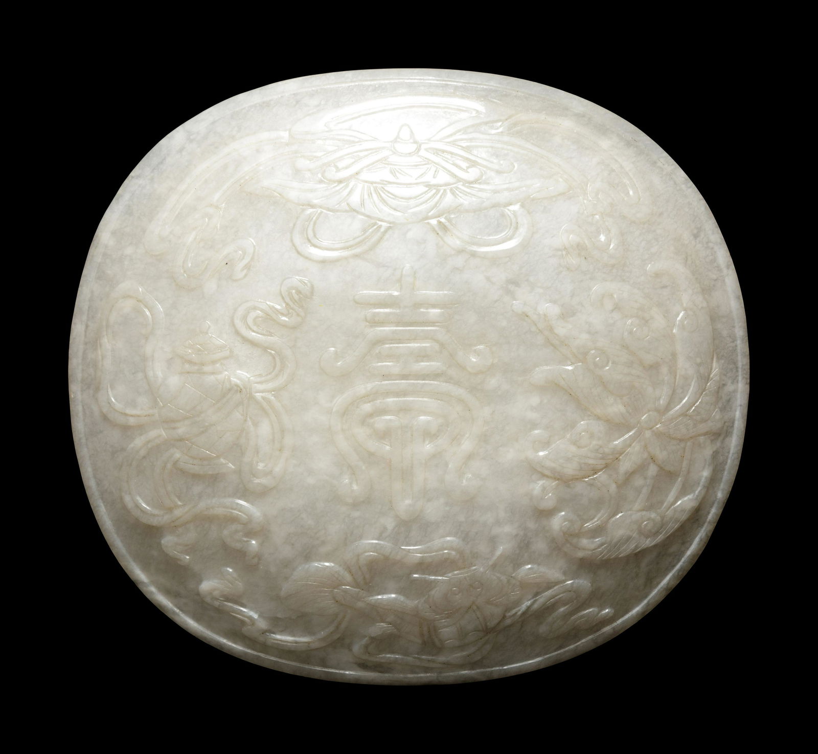 Three Incised Jade Ruyi-Scepter Head Plaques (1 of 6)