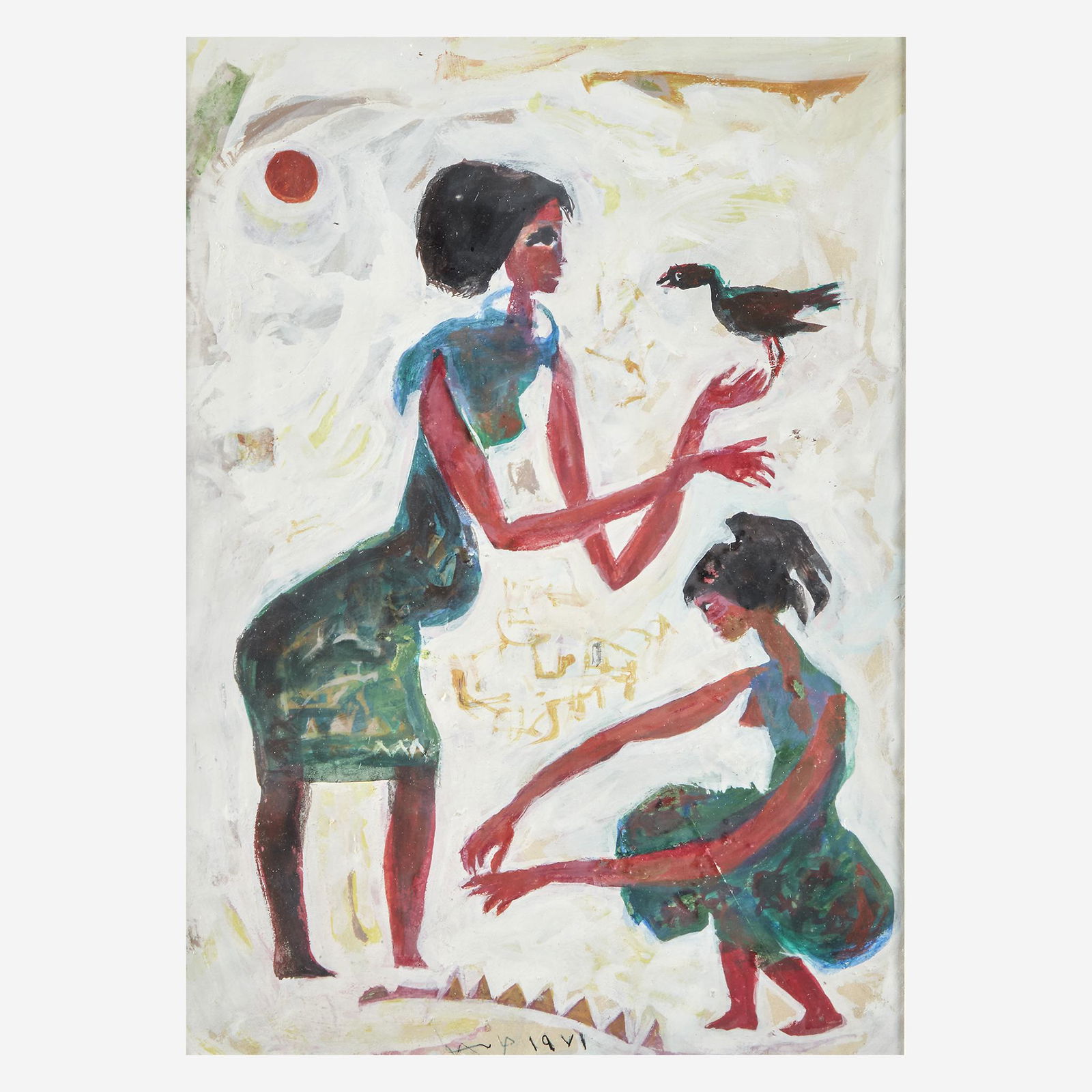 Hamed Nada (Egyptian, 1924-1990), , Untitled (Two Women (1 of 2)