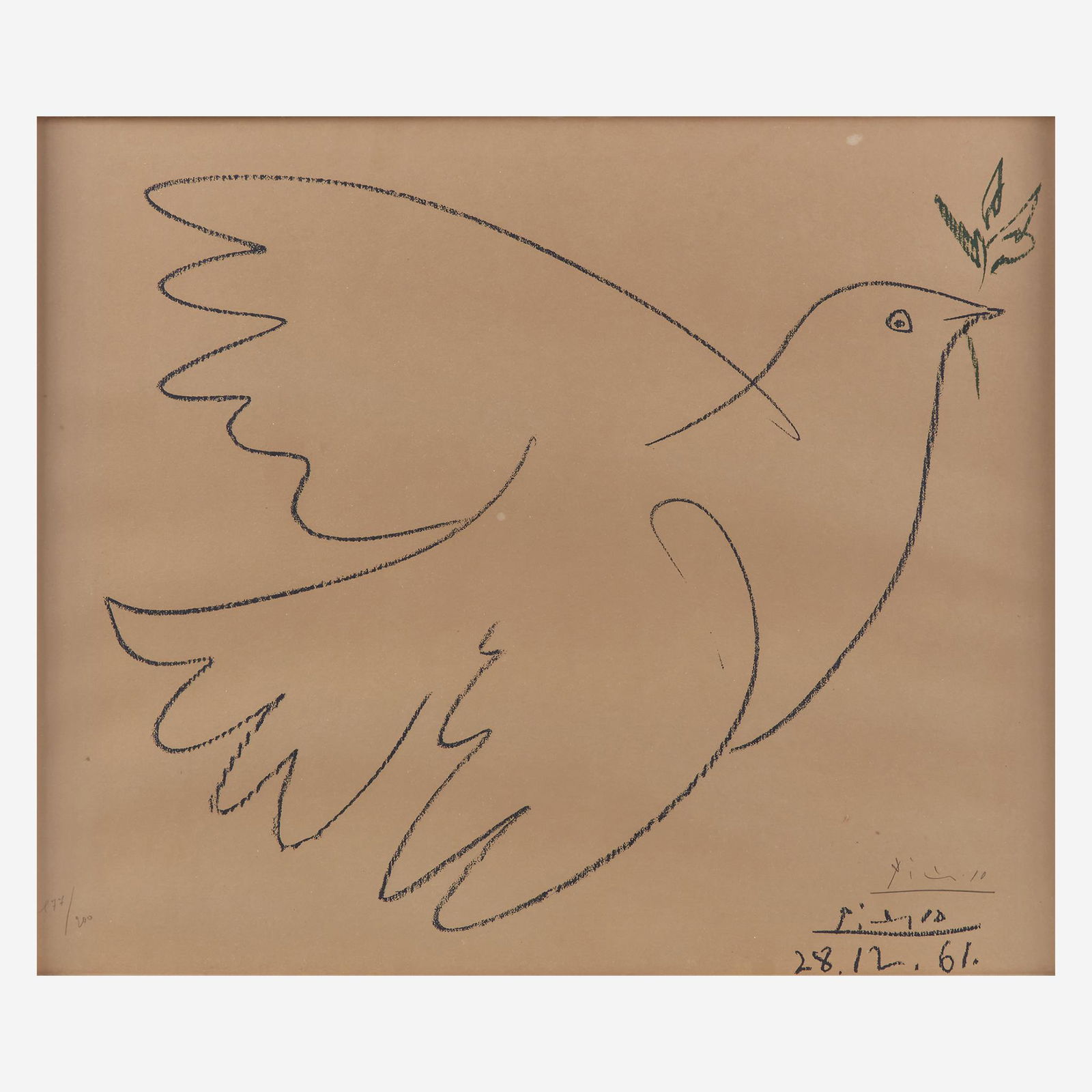 After Pablo Picasso (Spanish, 1881-1973), , Dove of (1 of 2)