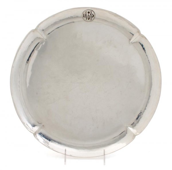 An American Silver Floriform Tray, Art Silver Shop
