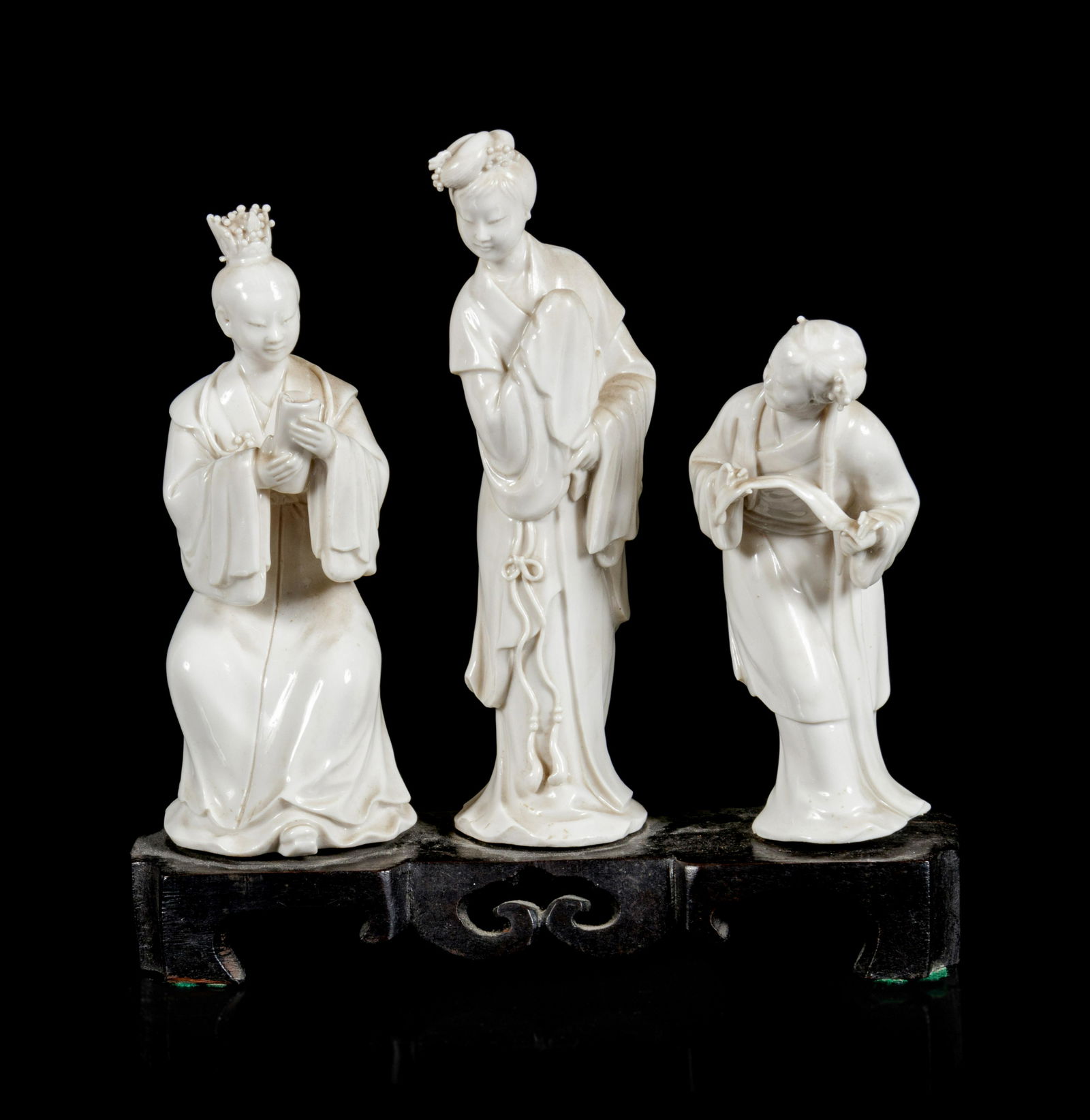 Three Chinese Blanc-de-Chine Porcelain Figures (1 of 3)