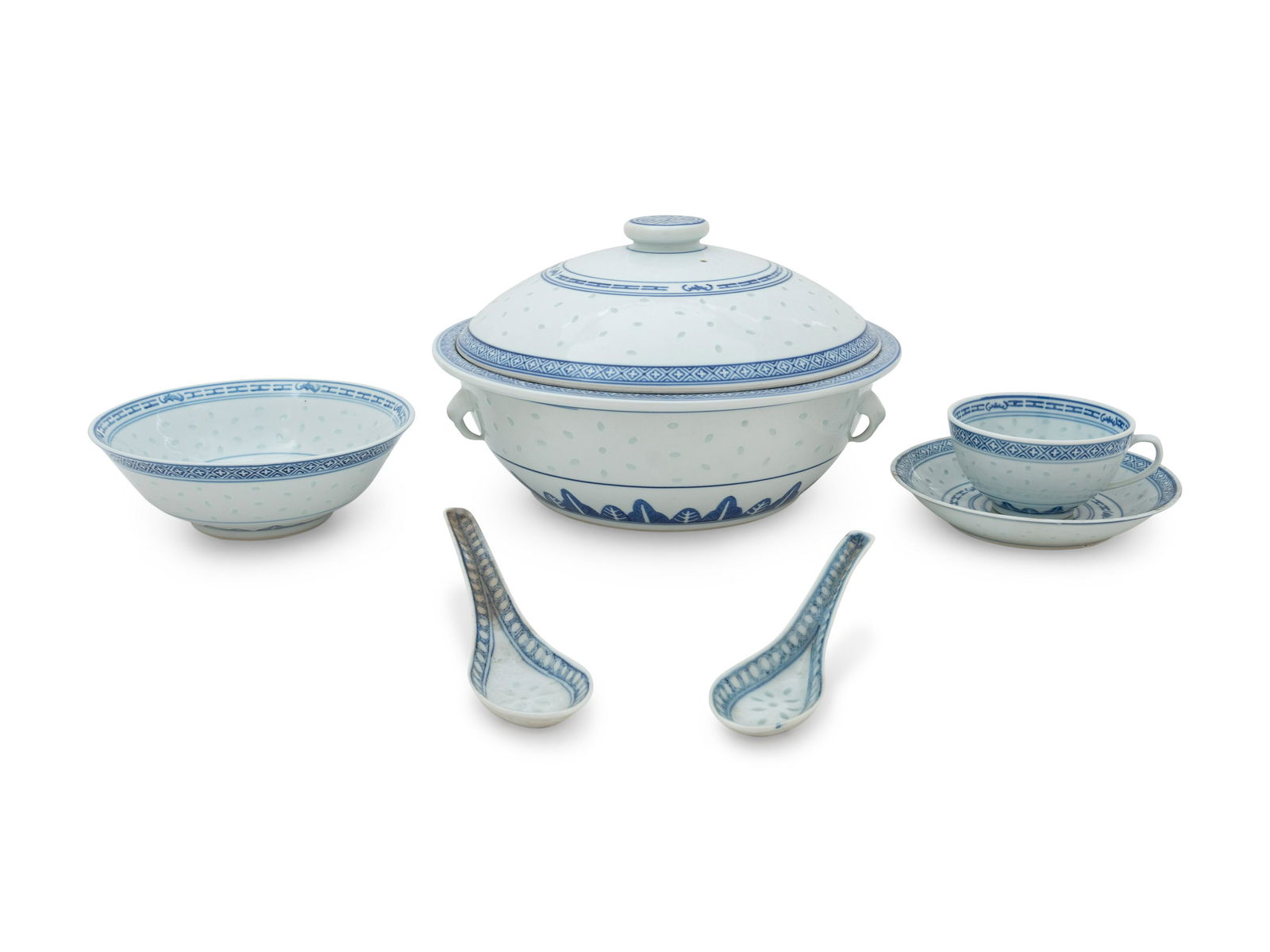 A Partial Set of Chinese Blue and White Porcelain (1 of 4)