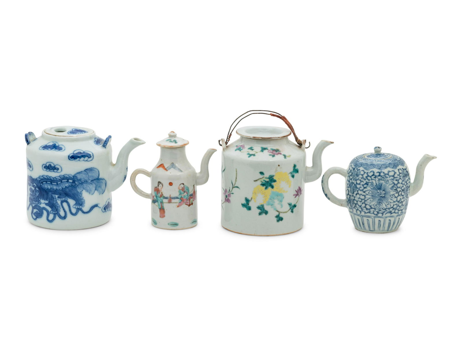 Four Chinese Porcelain Teapots (1 of 3)
