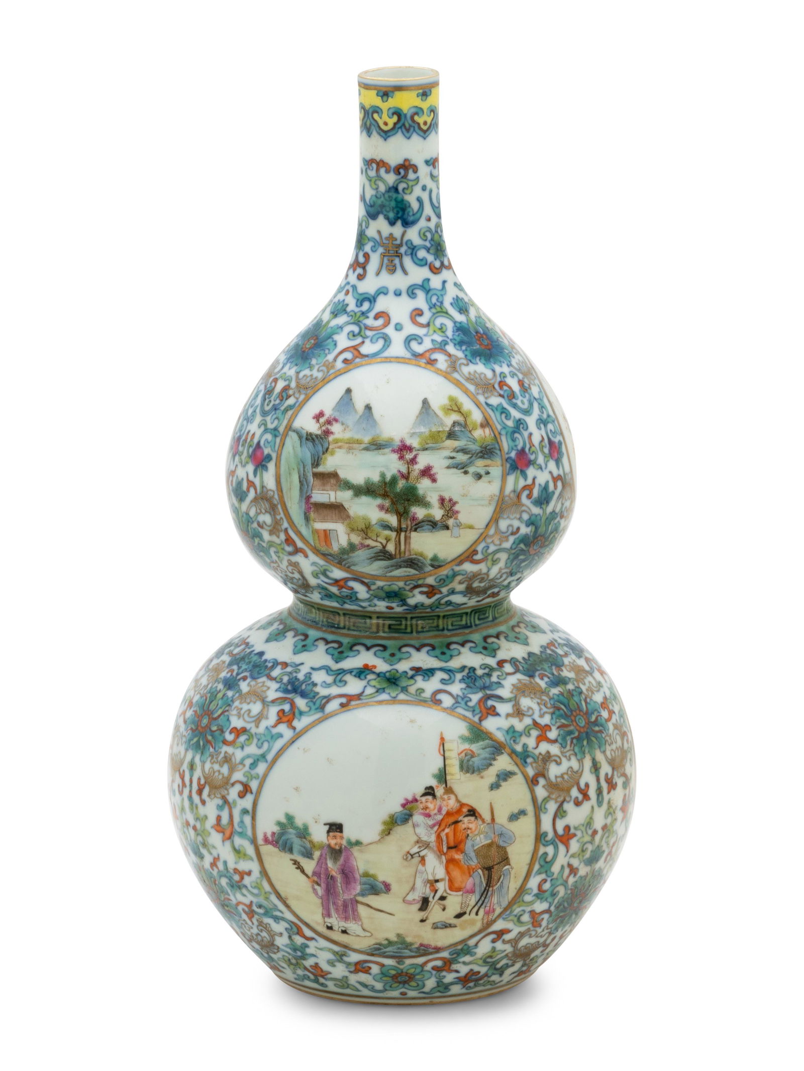 A Chinese Doucai Porcelain Double-Gourd Vase (1 of 3)
