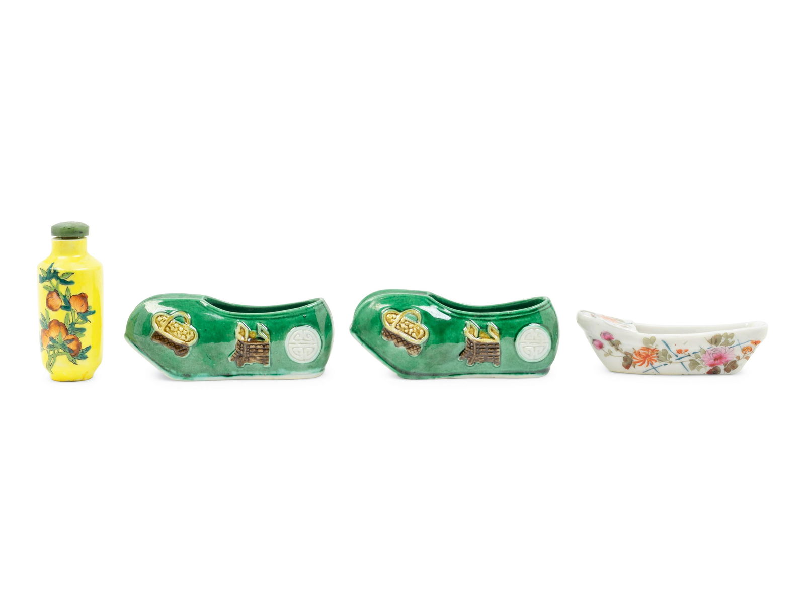 Four Chinese Miniature Porcelain Articles (1 of 3)