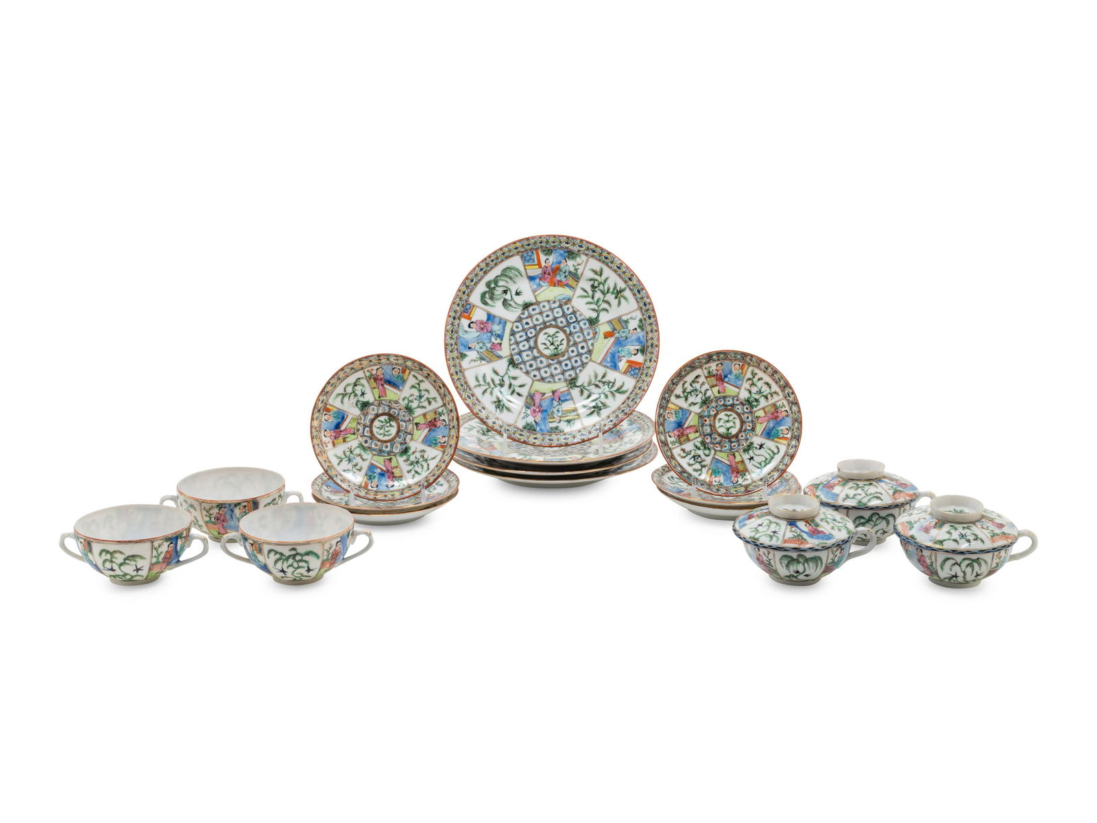 16 Chinese Famille Rose Porcelain Wares (1 of 4)