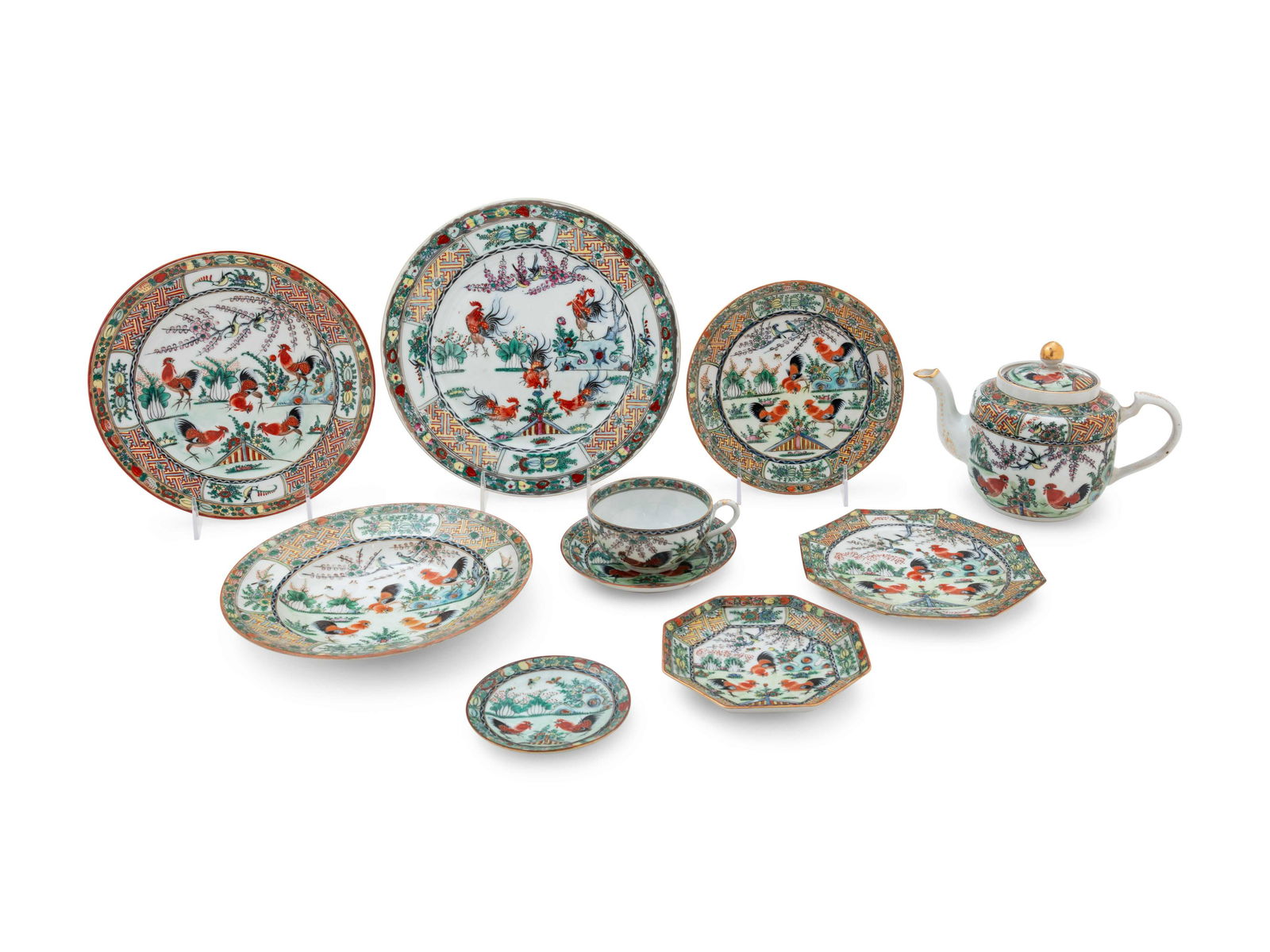 A Partial Set of Chinese Export Famille Rose Porcelain (1 of 5)
