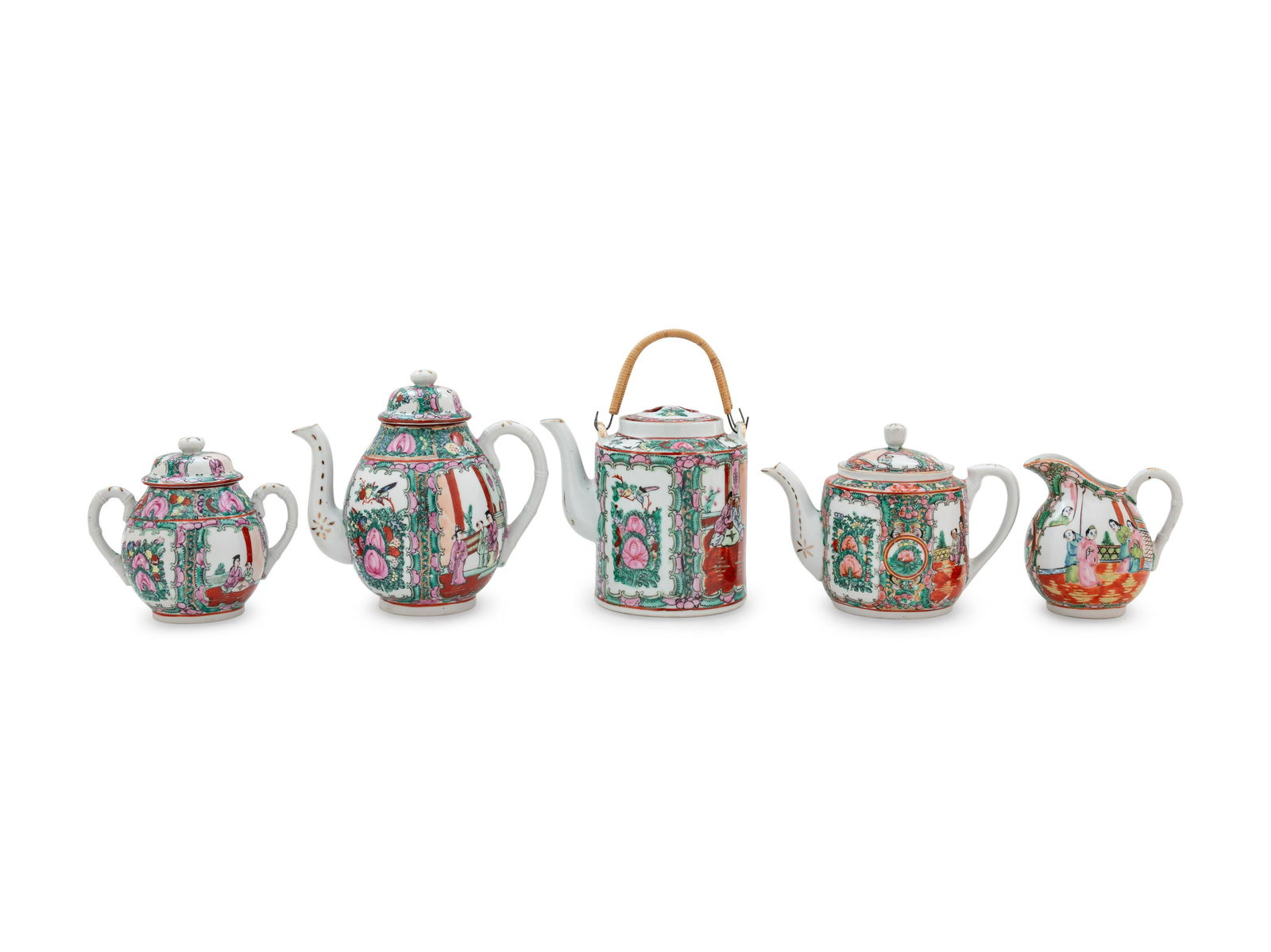 A Large Partial Set of Chinese Rose Medallion Porcelain (1 of 8)