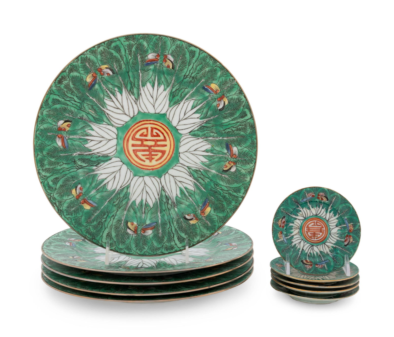 A Partial Set of Chinese Export 'Cabbage Leaf' Pattern (1 of 1)