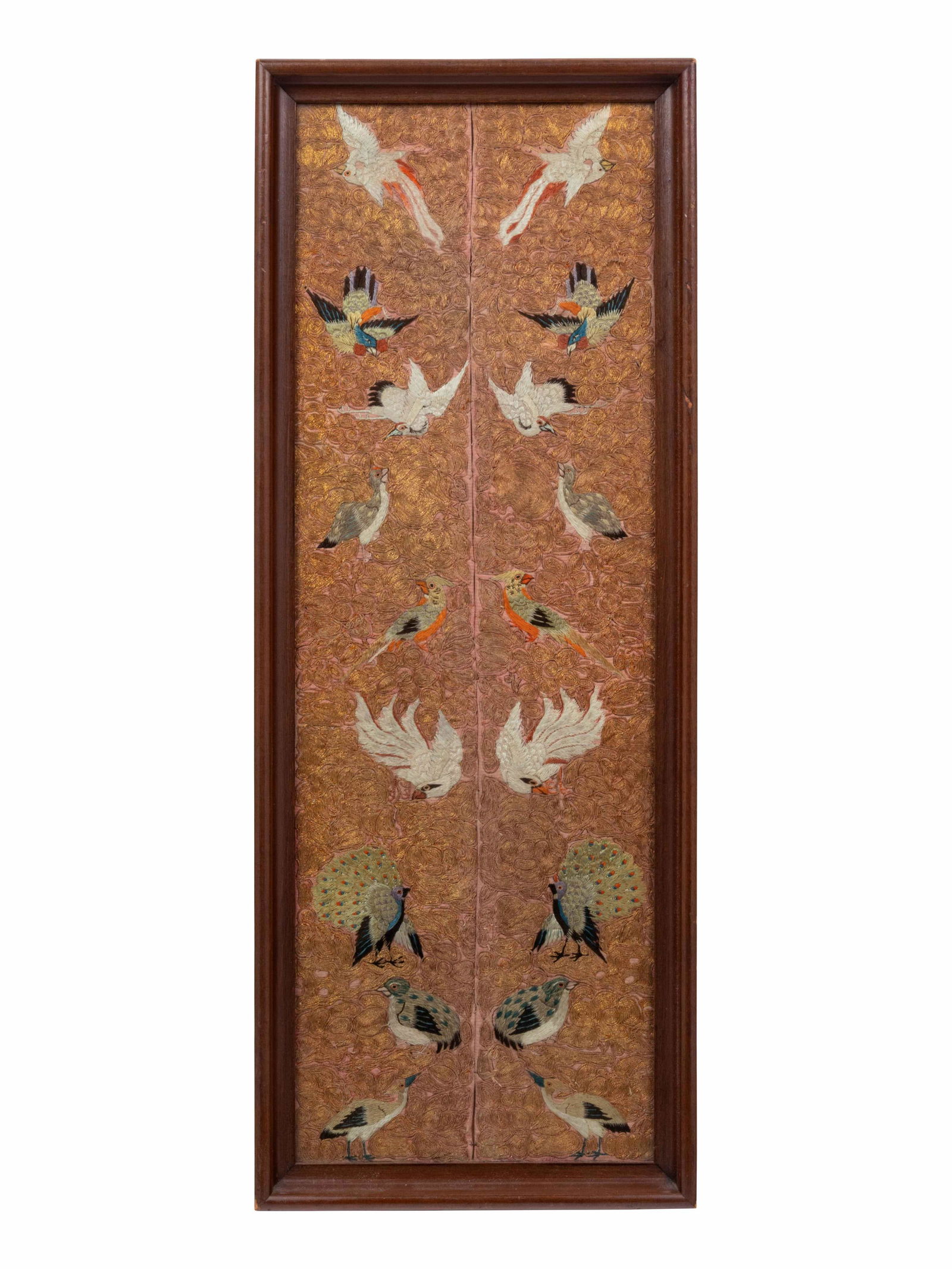 A Chinese Embroidered Silk Panel (1 of 2)