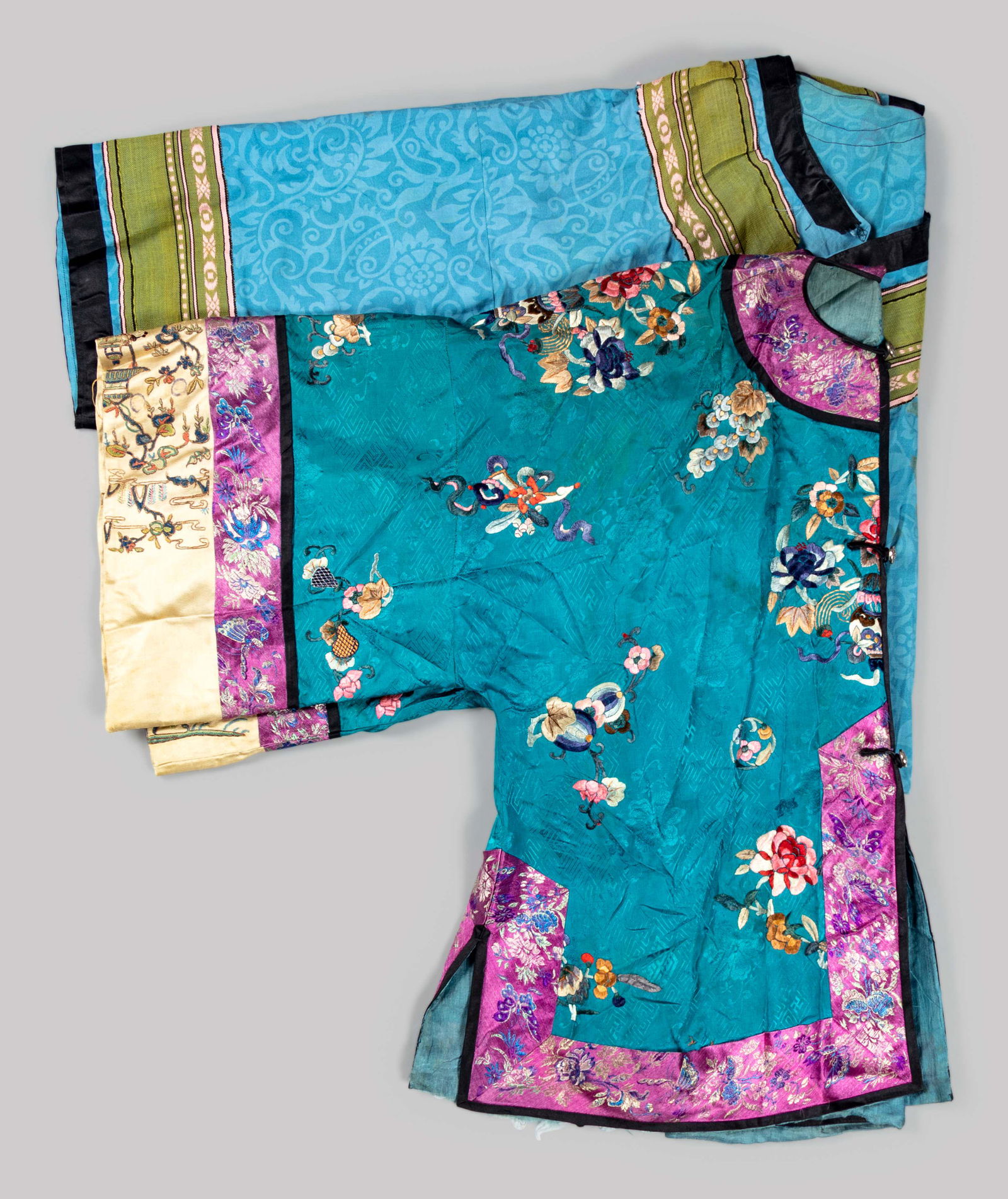 Two Chinese Embroidered Silk and Cotton Ladies' (1 of 4)