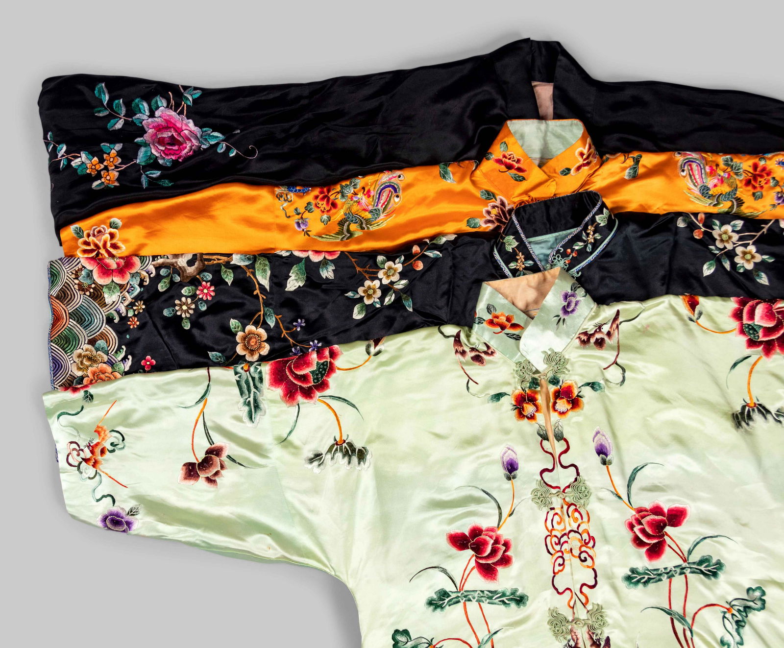 Four Chinese Embroidered Silk Ladies' Jackets (1 of 7)