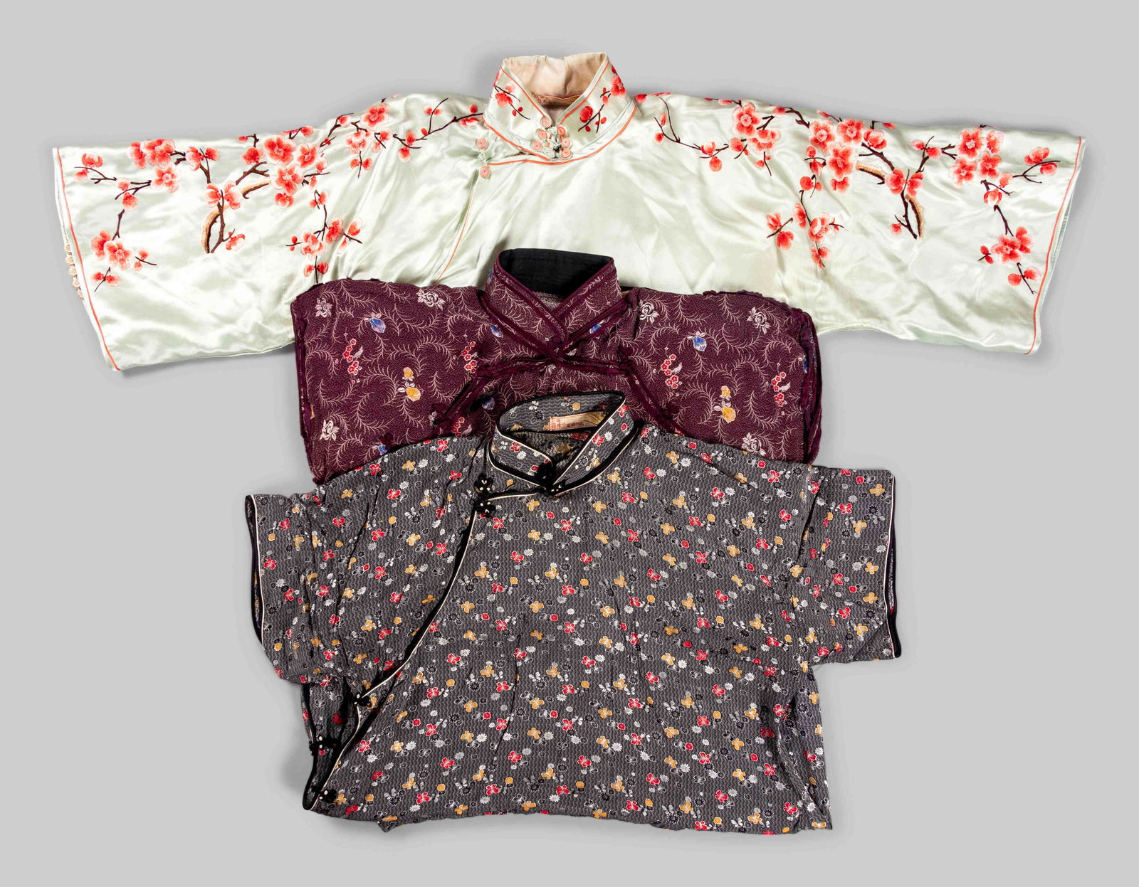 Three Chinese Silk Ladies' Cheongsam, Qipao (1 of 9)