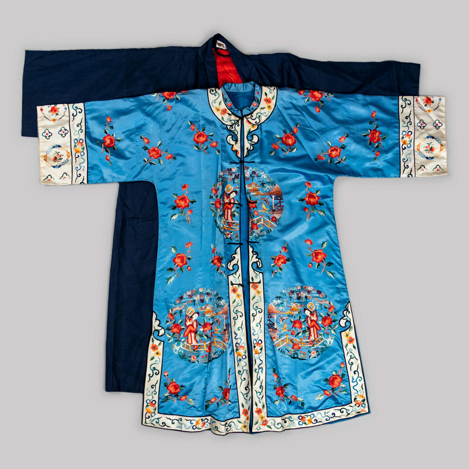 Two Chinese and Japanese Embroidered Silk Robes (1 of 5)