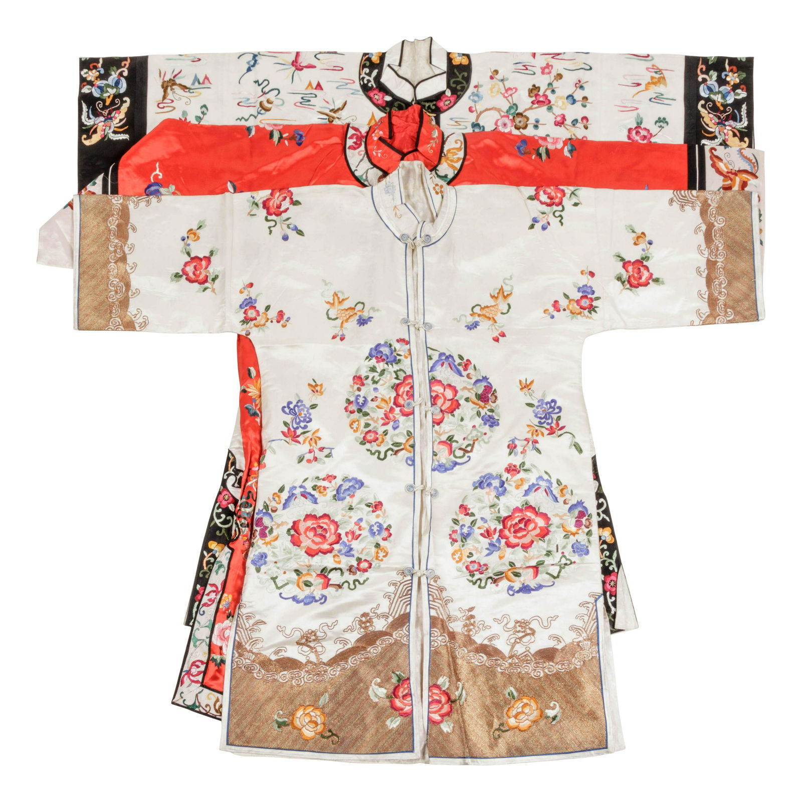 Three Chinese Embroidered Silk Ladies' Jackets (1 of 4)
