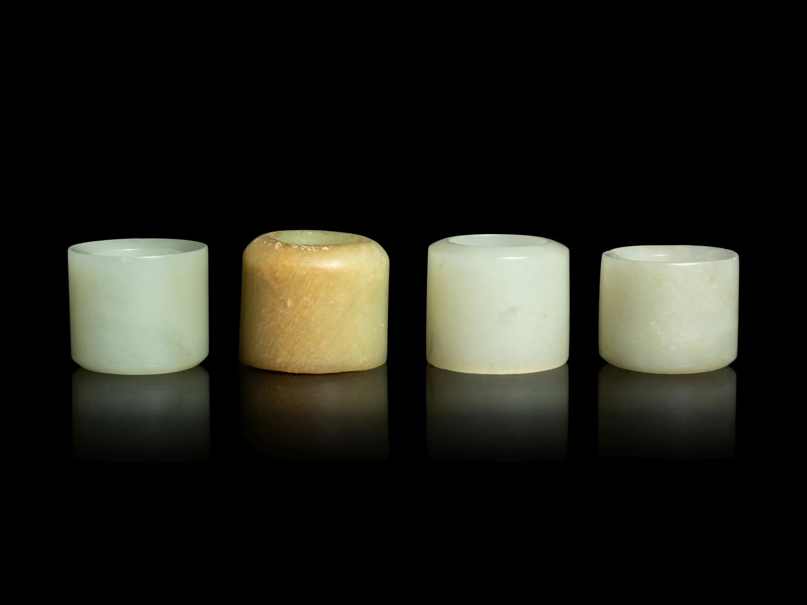 Four Chinese Jade Archer's Rings (1 of 2)