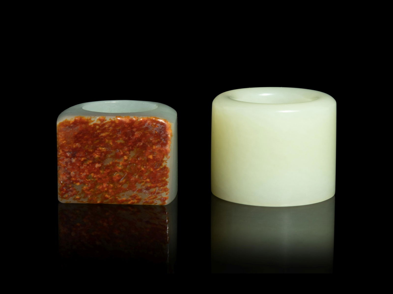 Two Chinese Celadon Jade Archer's Rings (1 of 3)