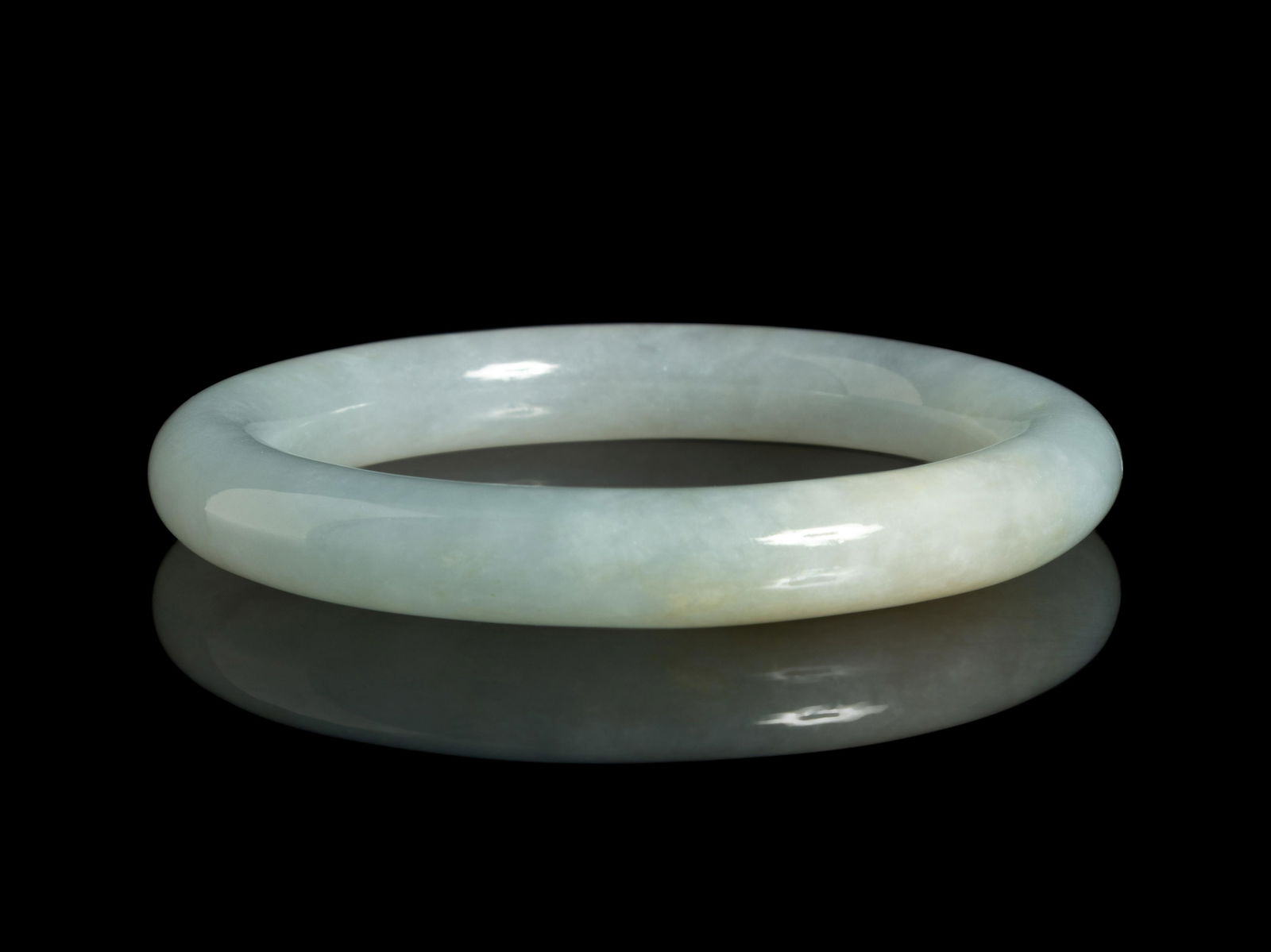 A Transparent Pale Celadon Jadeite Bangle (1 of 1)
