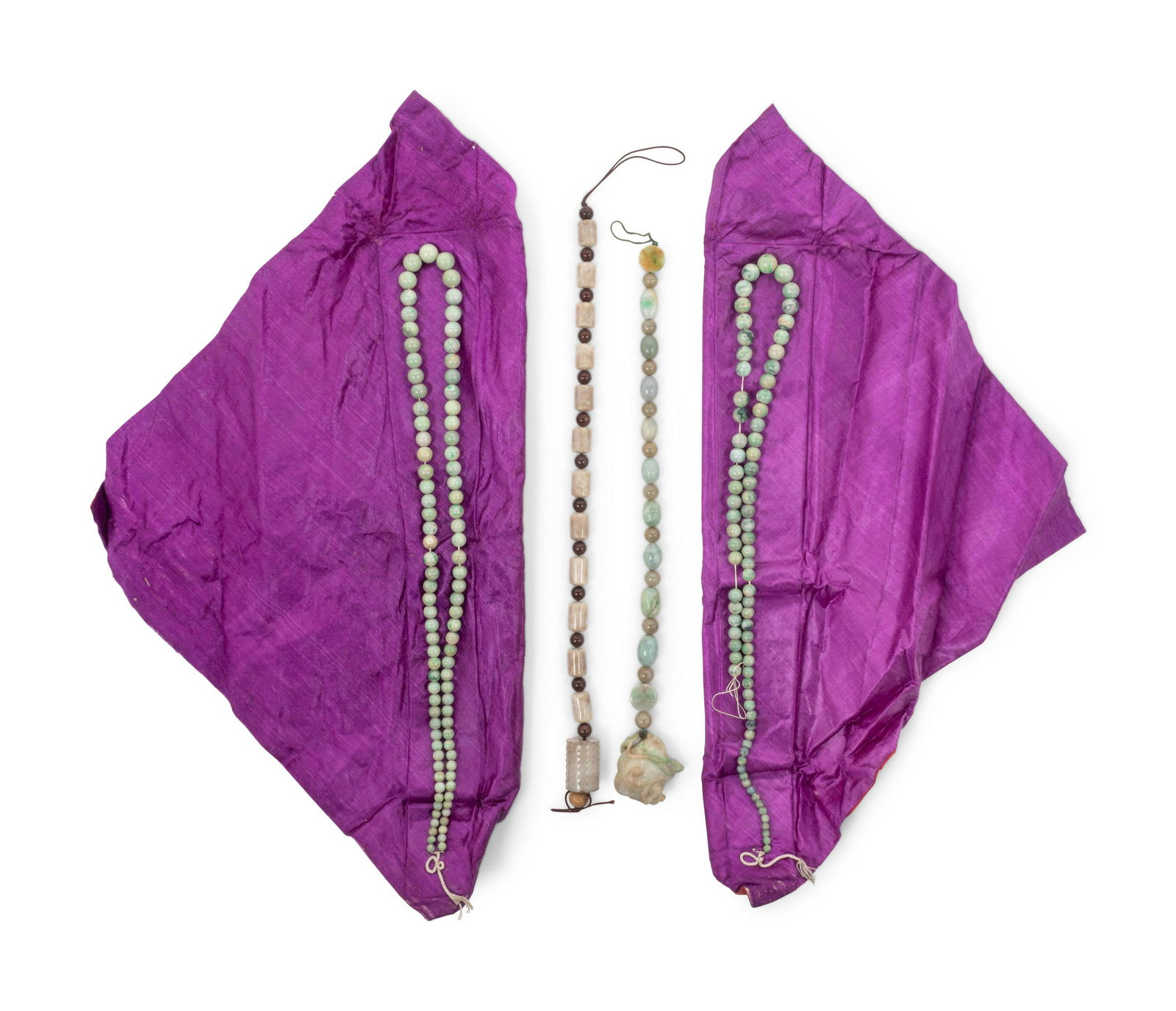 Four Chinese Jadeite Necklaces (1 of 2)