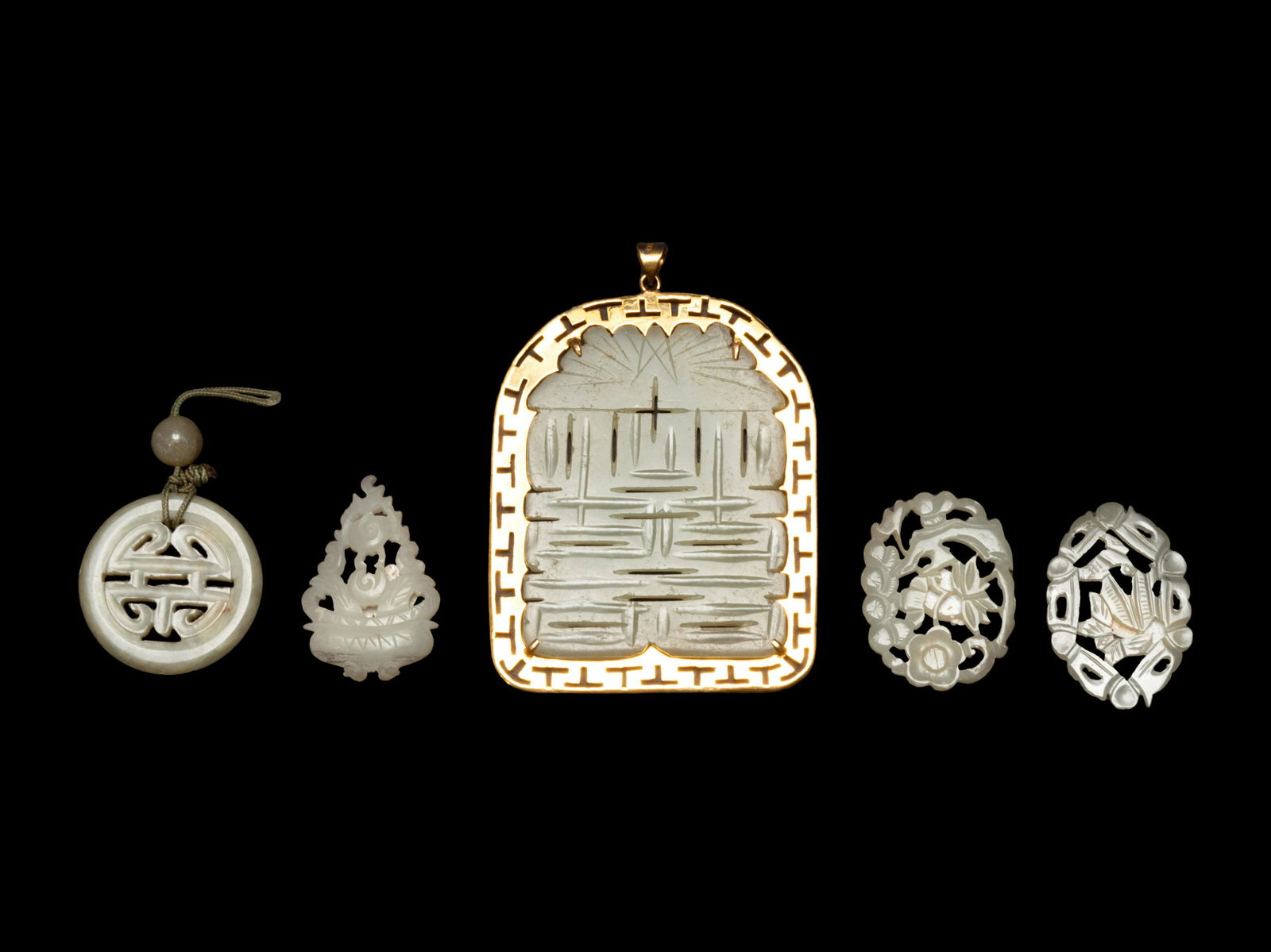 Five Chinese Jade Plaques (1 of 2)