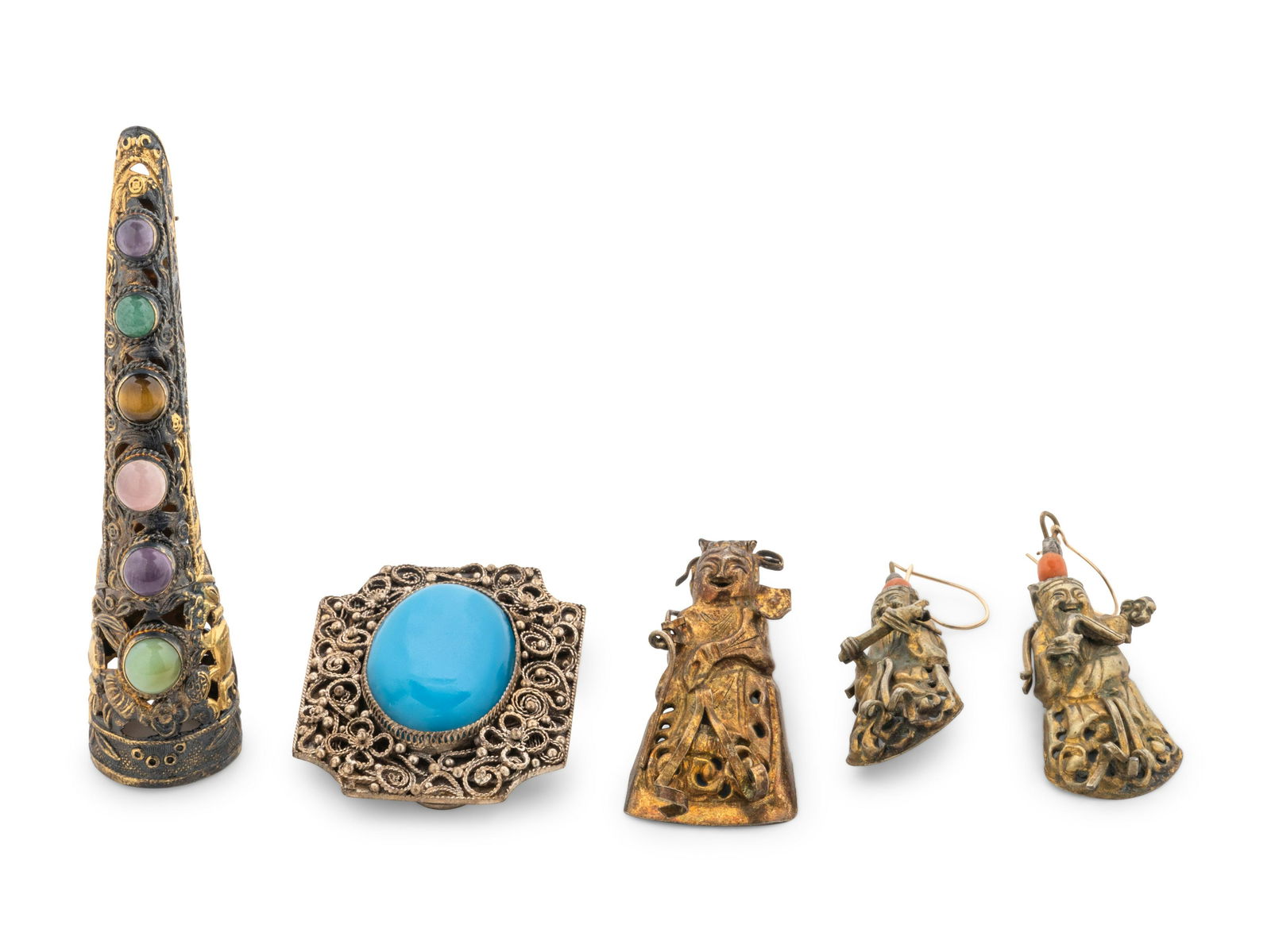 Five Chinese Silver Jewelry (1 of 2)