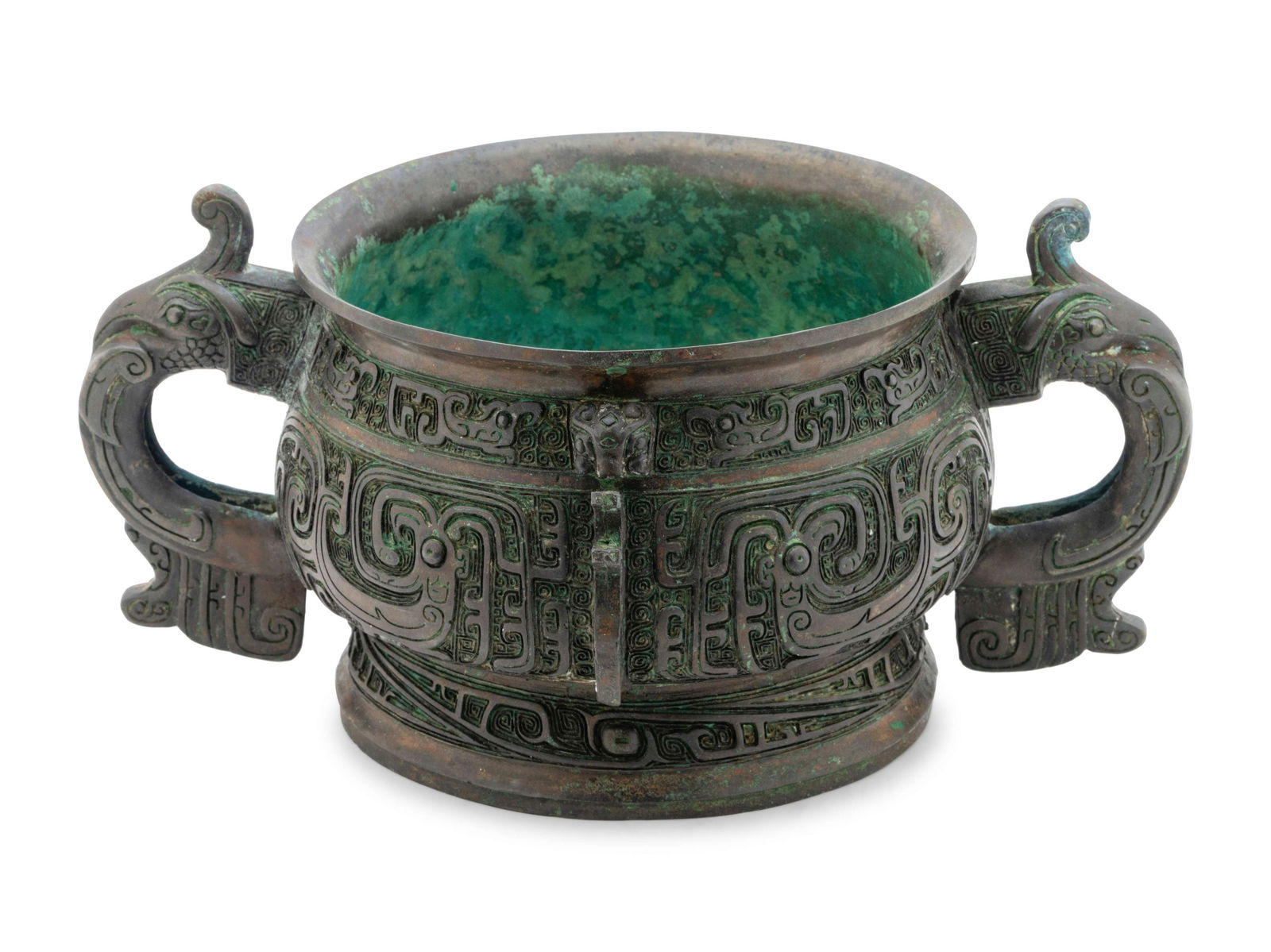 A Chinese Archaistic Bronze Gui Vessel (1 of 3)