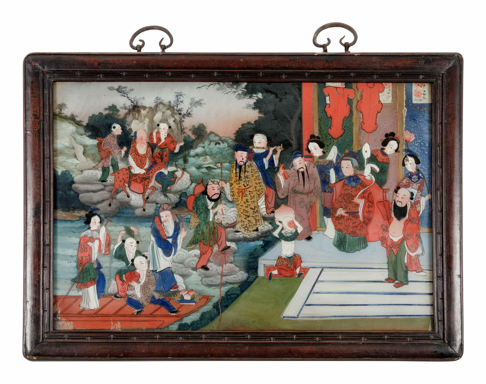 Two Chinese Reverse Paintings on Glass (1 of 4)