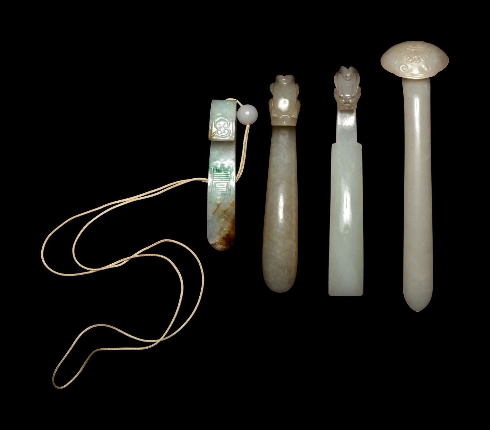 Four Chinese Jade and Jadeite Jewelry (1 of 3)