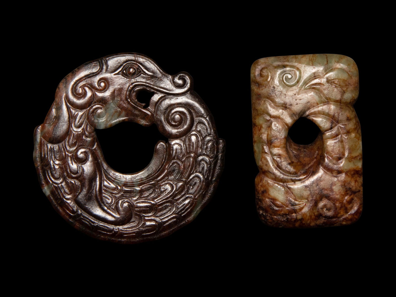 Two Chinese Archaistic Jade Pendants (1 of 2)