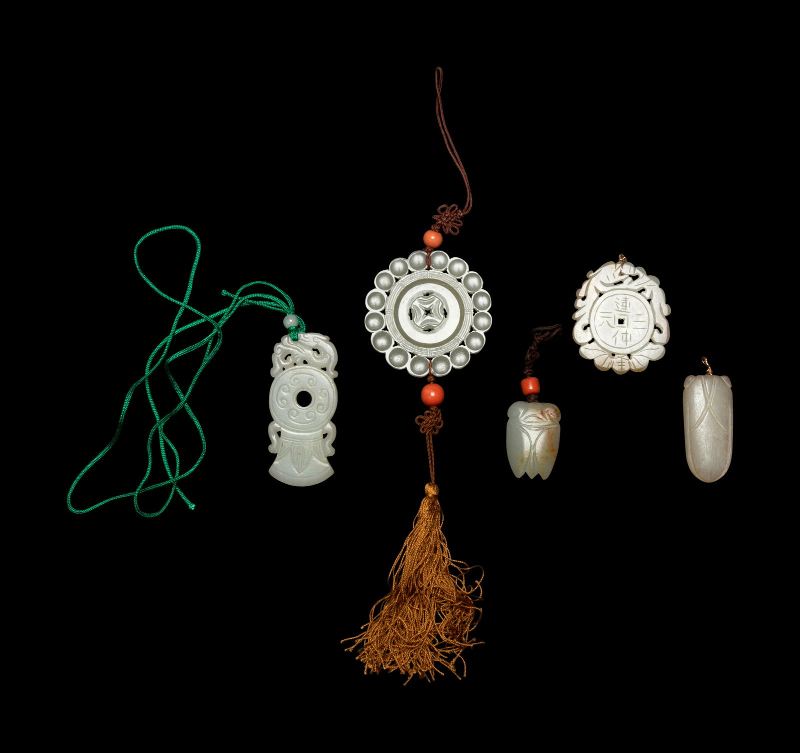 Five Chinese Jade Pendants (1 of 2)