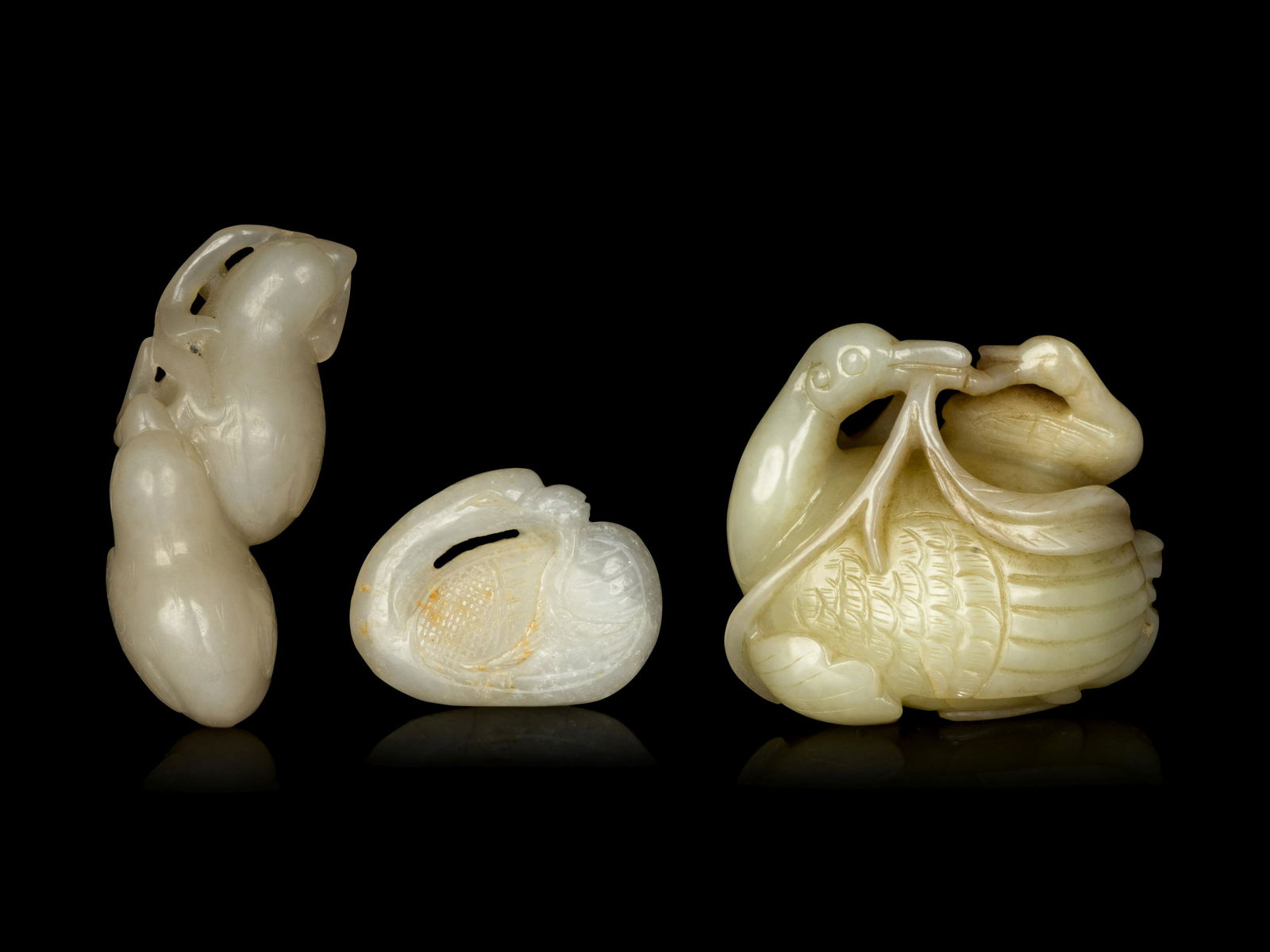 Three Chinese Jade Carvings of Birds (1 of 1)