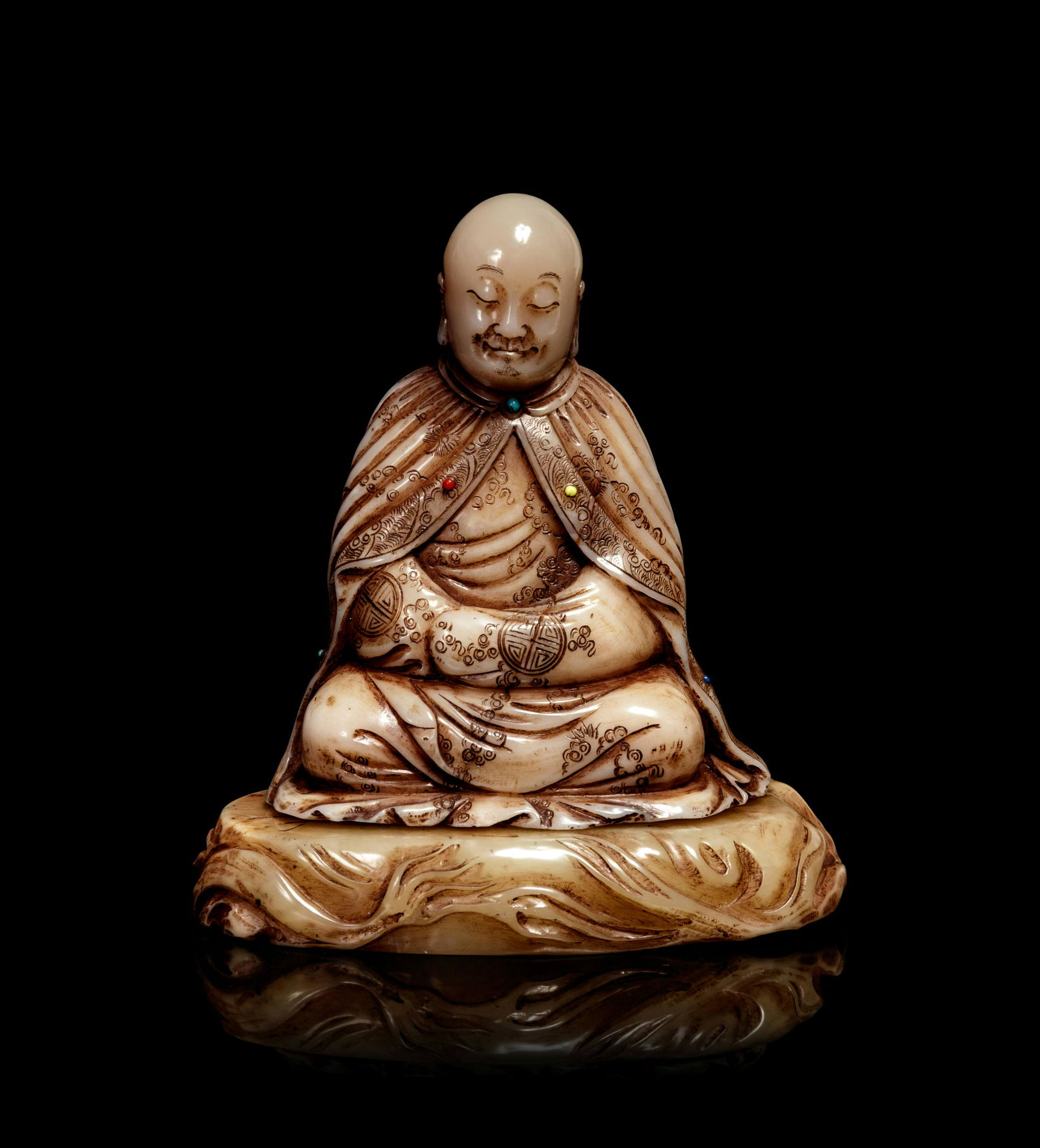 A Chinese Soapstone Carving of Luohan (1 of 3)