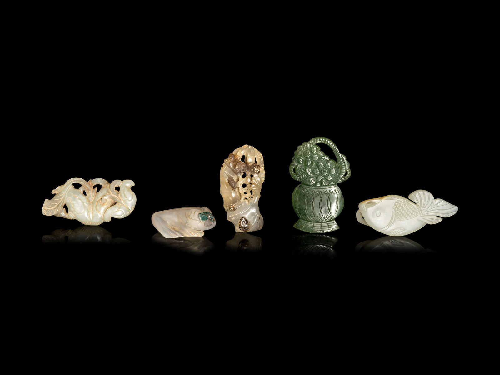 Five Chinese Jade Carvings (1 of 2)
