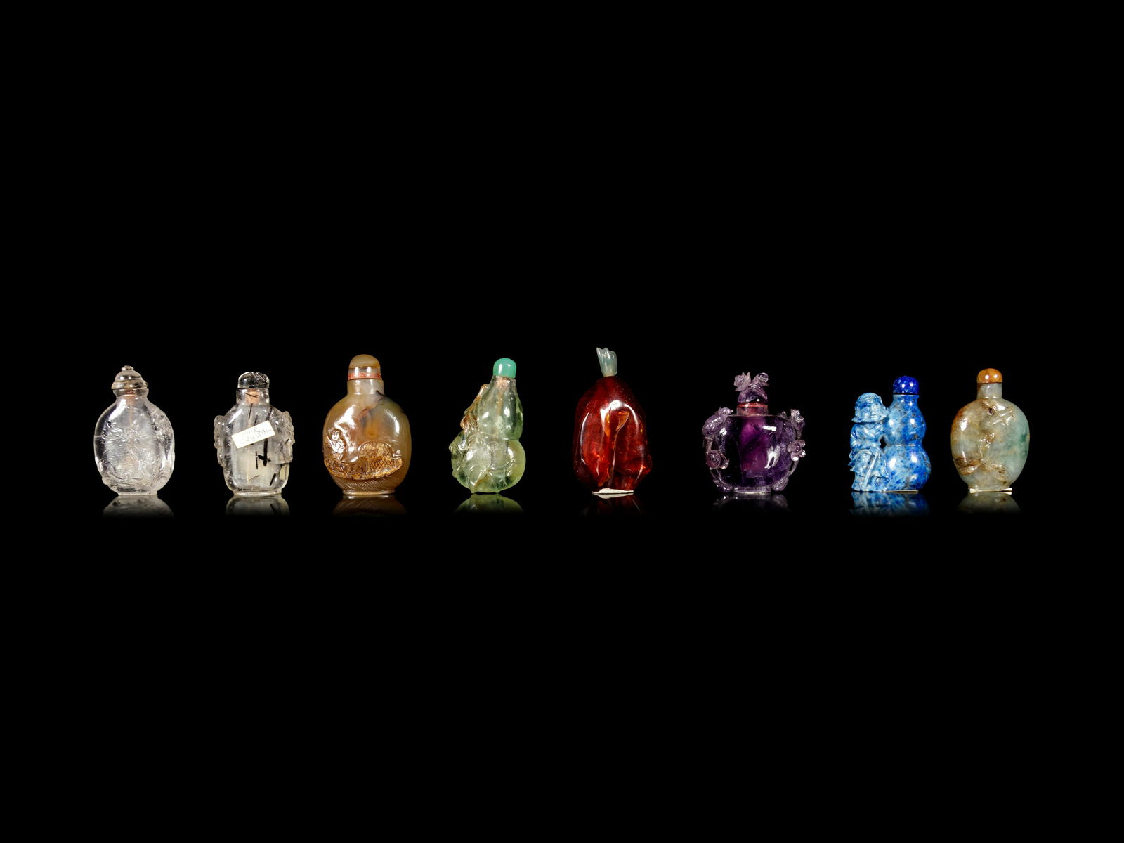 Eight Chinese Snuff Bottles (1 of 4)