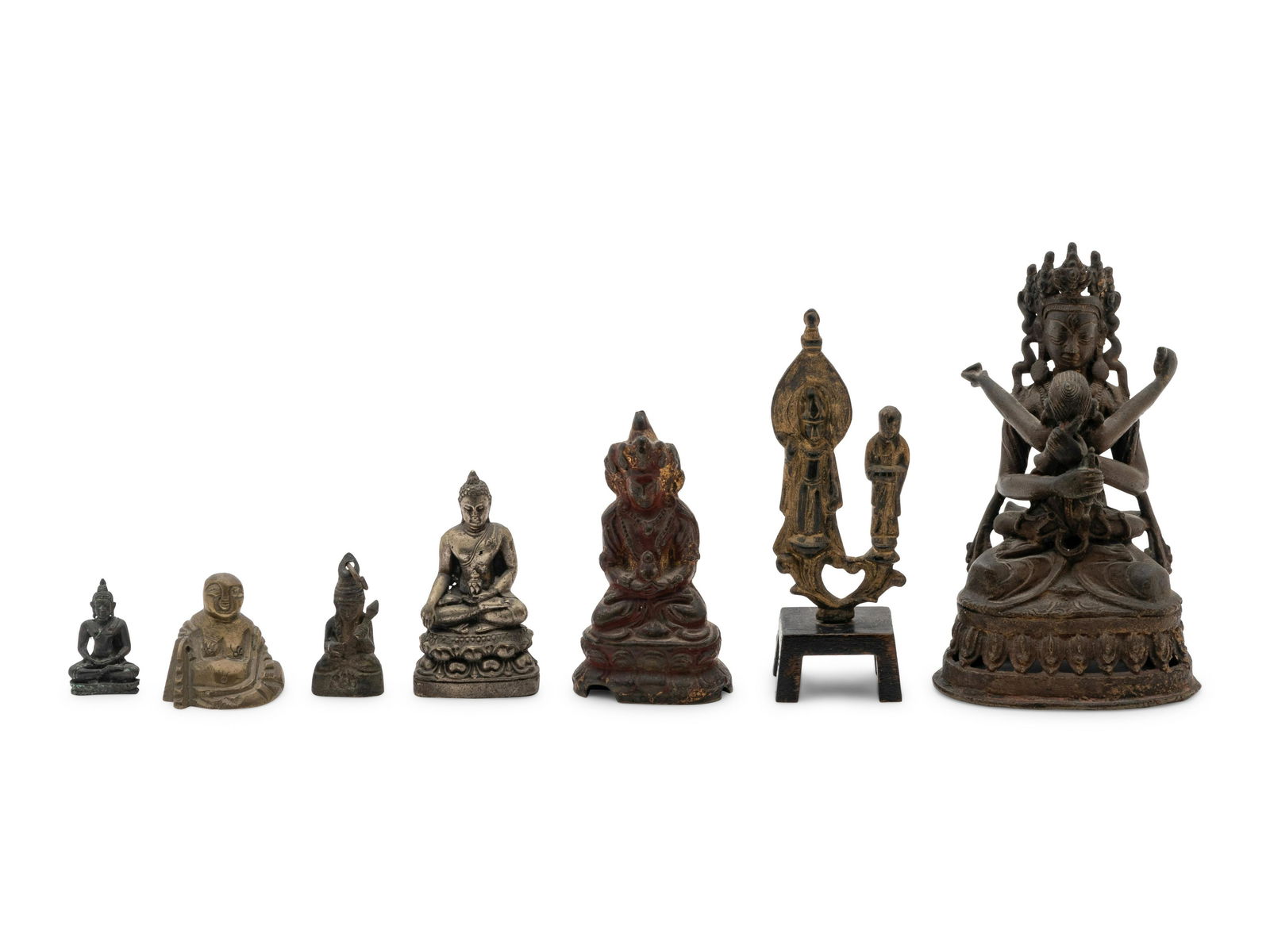 Seven Asian Bronze Figures of Buddha and Bodhisattvas (1 of 3)