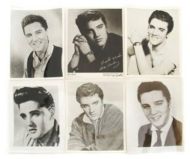 A Large Collection of 1950s Publicity Photographs o: A Large Collection of 1950s Publicity Photographs of Elvis Presley, mainly 8 x 10 inches, comprising 21 early 8 x 10 inch publicity portraits, three 4 x 6 inch Decca Records publicity photographs,