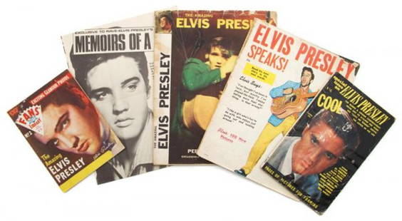 A Group of 1956 - 1957 Elvis Presley Magazines,: A Group of 1956 - 1957 Elvis Presley Magazines, comprising Cool Magazine: Special Issue on Elvis Presley (inaugural issue, April, 1957), Elvis Presley Speaks (Memphis Commercial Appeal, 1956), and