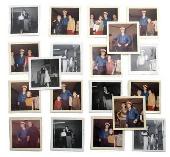 A Group of Fourteen Photographs from the Rainbow Ar: A Group of Fourteen Photographs from the Rainbow Arena Skating Rink, comprising two series; one, dated July 1961, features Elvis in a sailor cap; the other, dated August, 1961, features Elvis in a